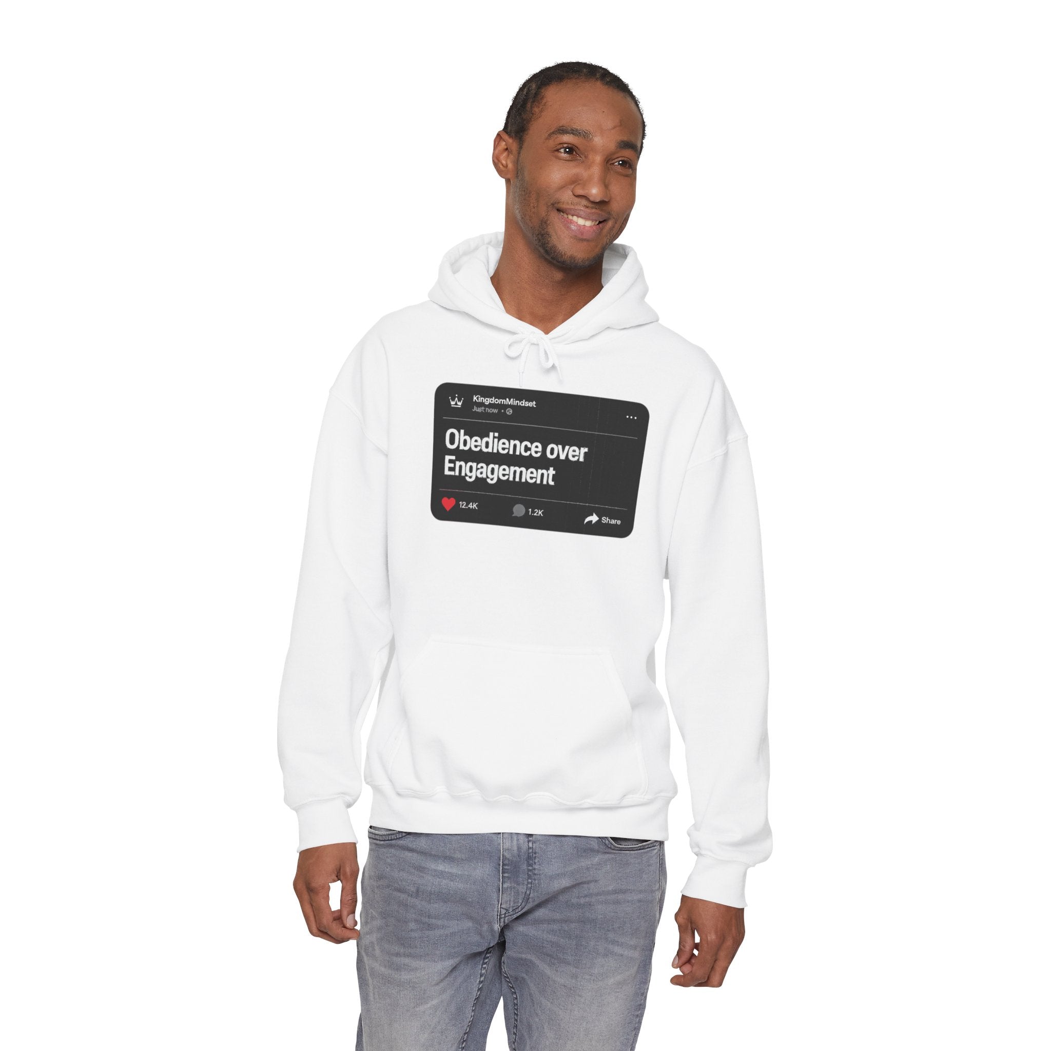 Obedience over Engagement- HOODIE (DARK MODE)