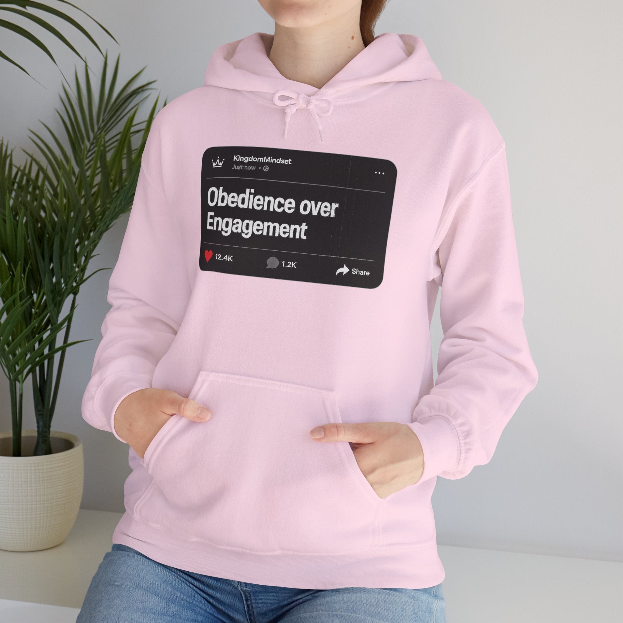 Obedience over Engagement- HOODIE (DARK MODE)