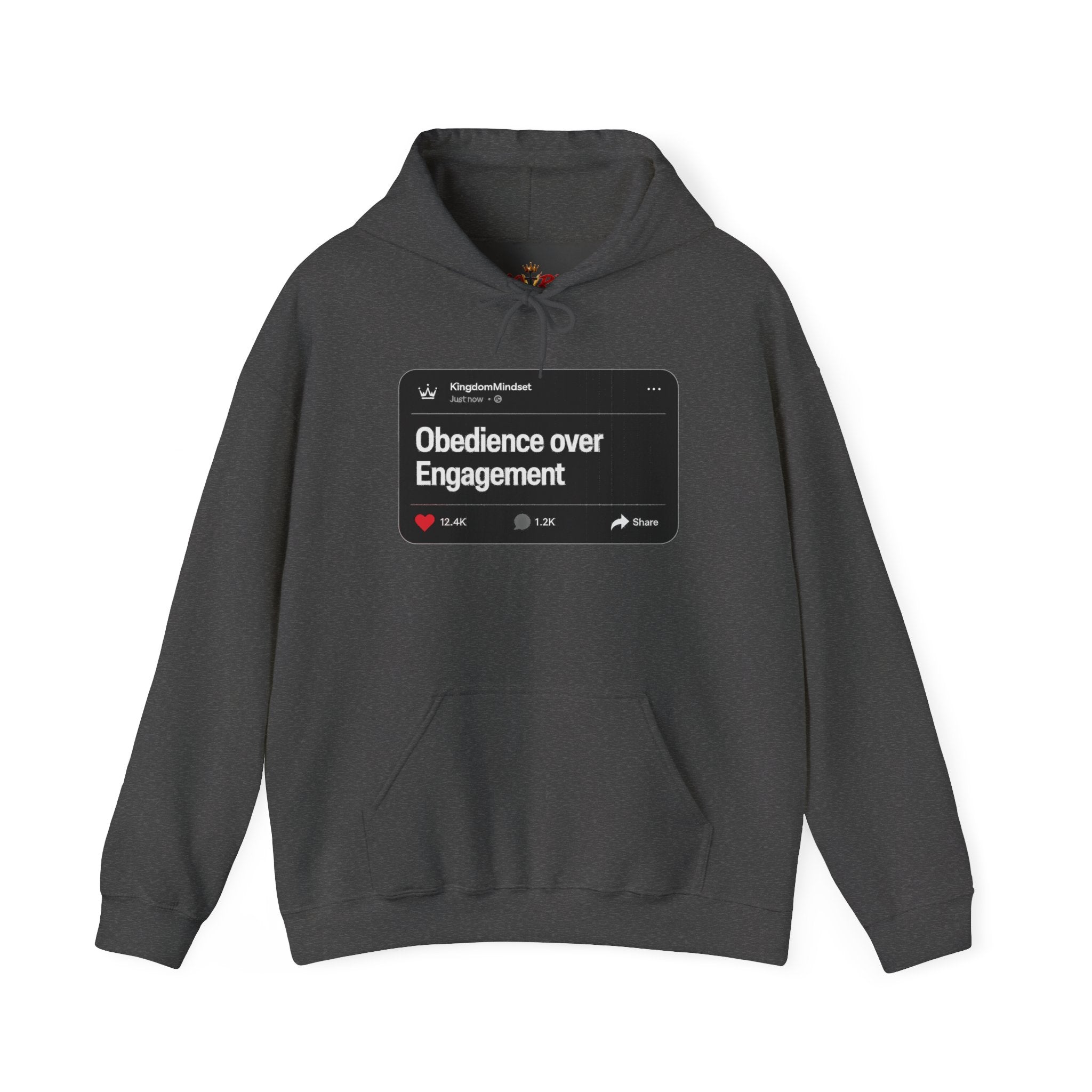 Obedience over Engagement- HOODIE (DARK MODE)