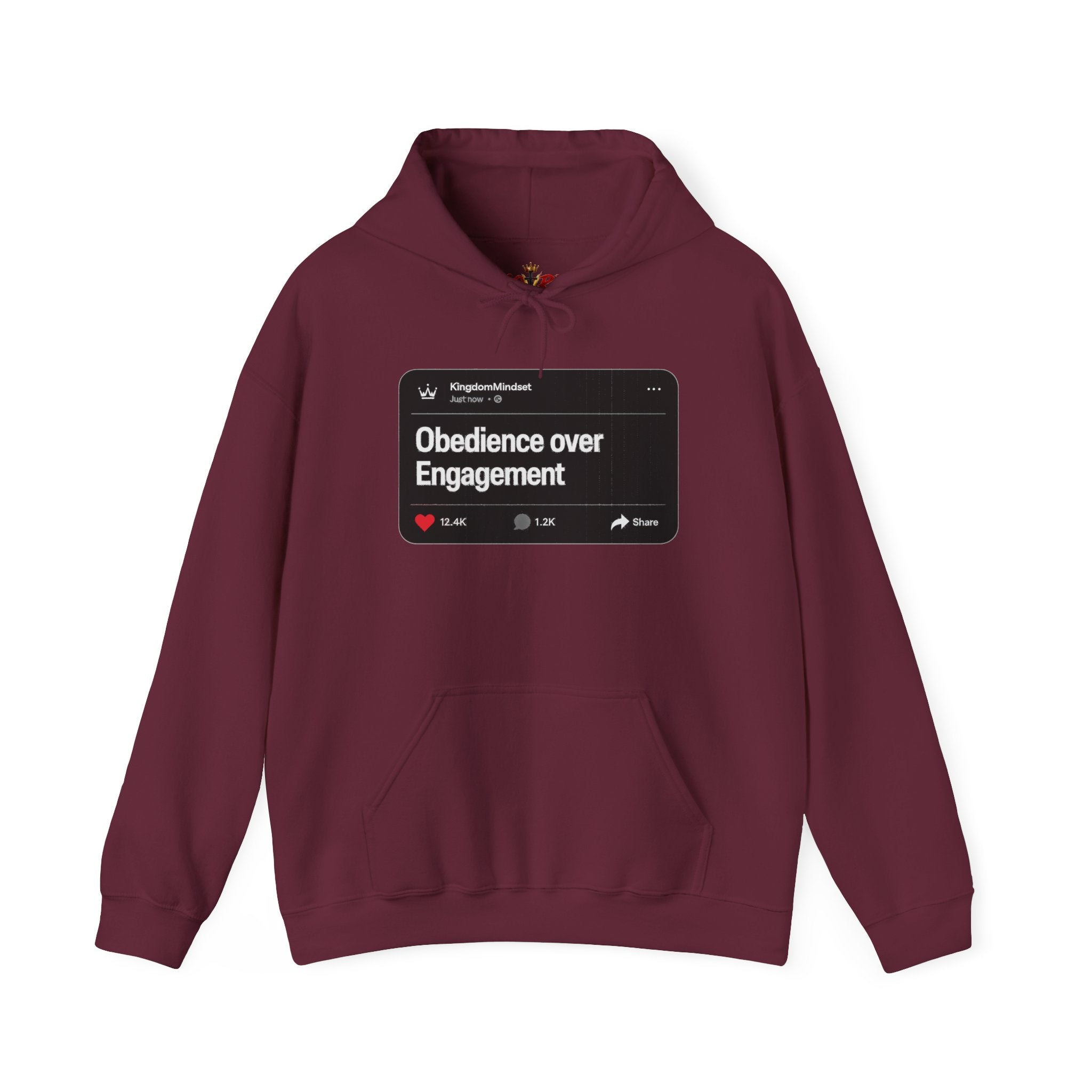 Obedience over Engagement- HOODIE (DARK MODE)