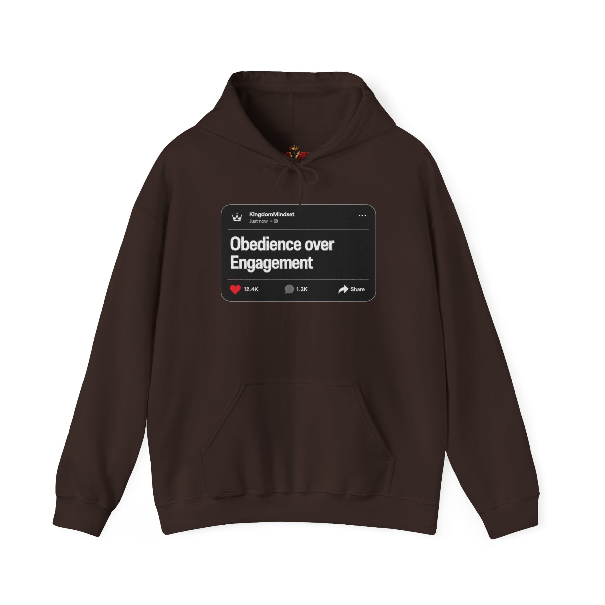 Obedience over Engagement- HOODIE (DARK MODE)
