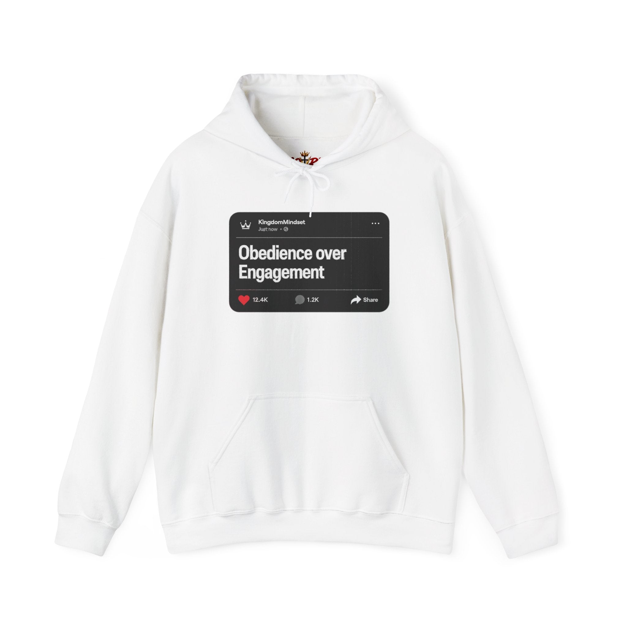 Obedience over Engagement- HOODIE (DARK MODE)