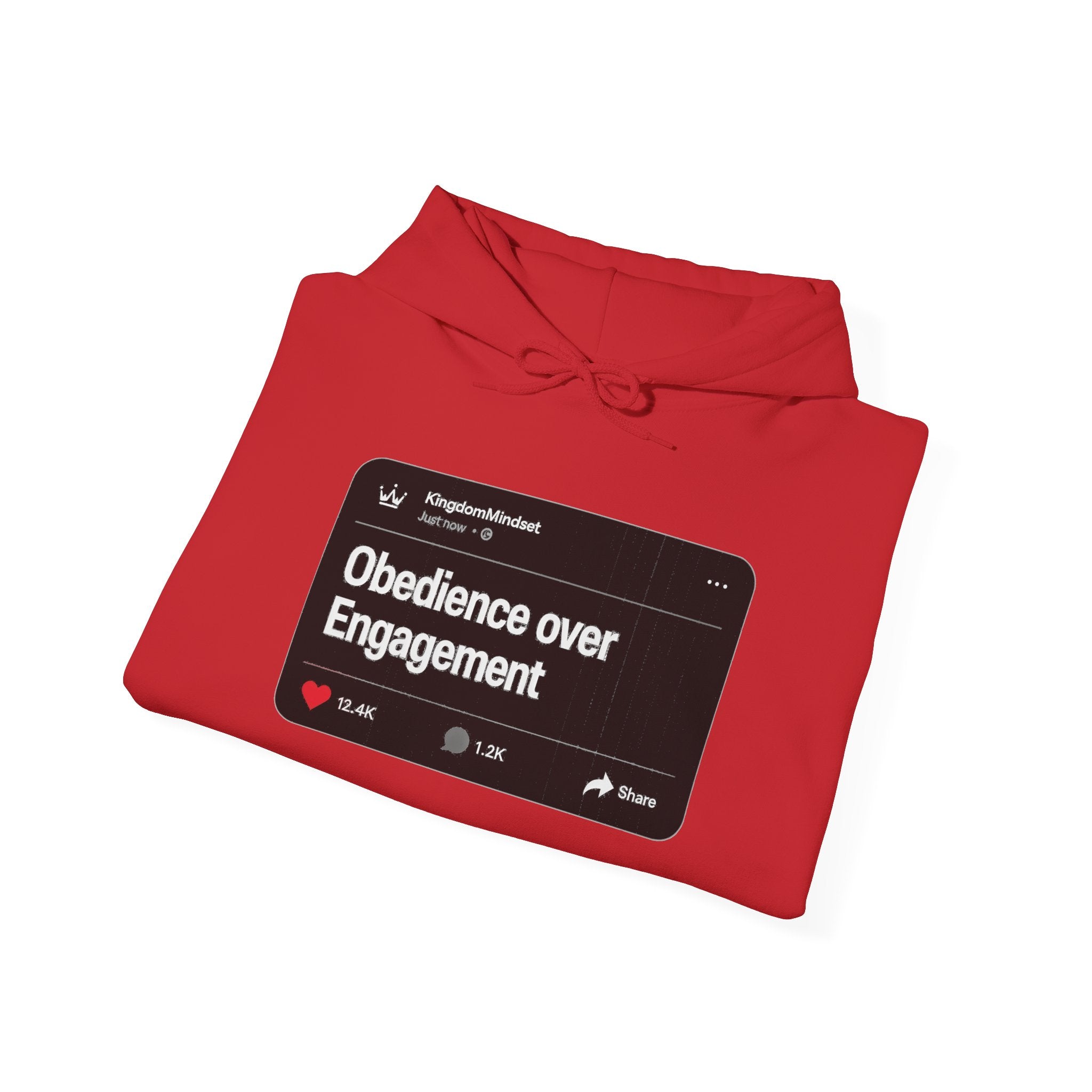 Obedience over Engagement- HOODIE (DARK MODE)