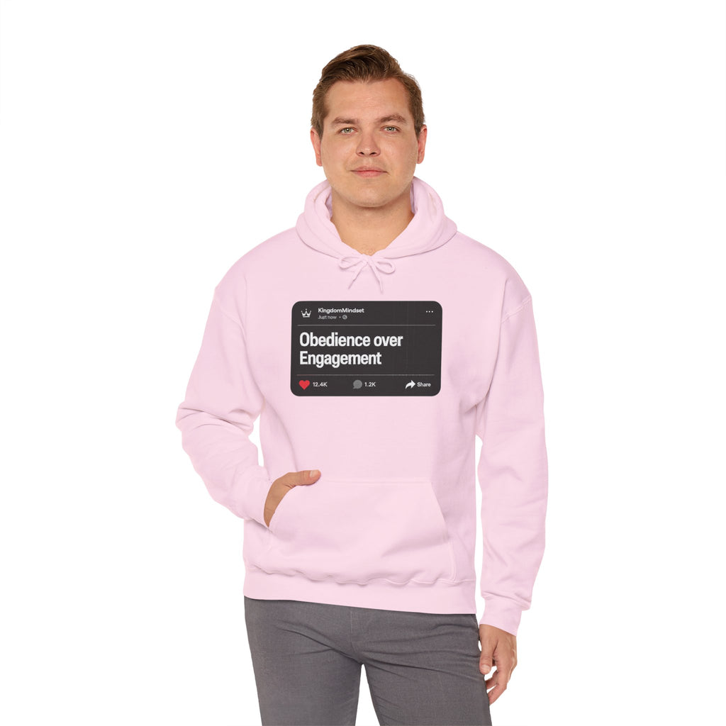 Obedience over Engagement- HOODIE (DARK MODE)
