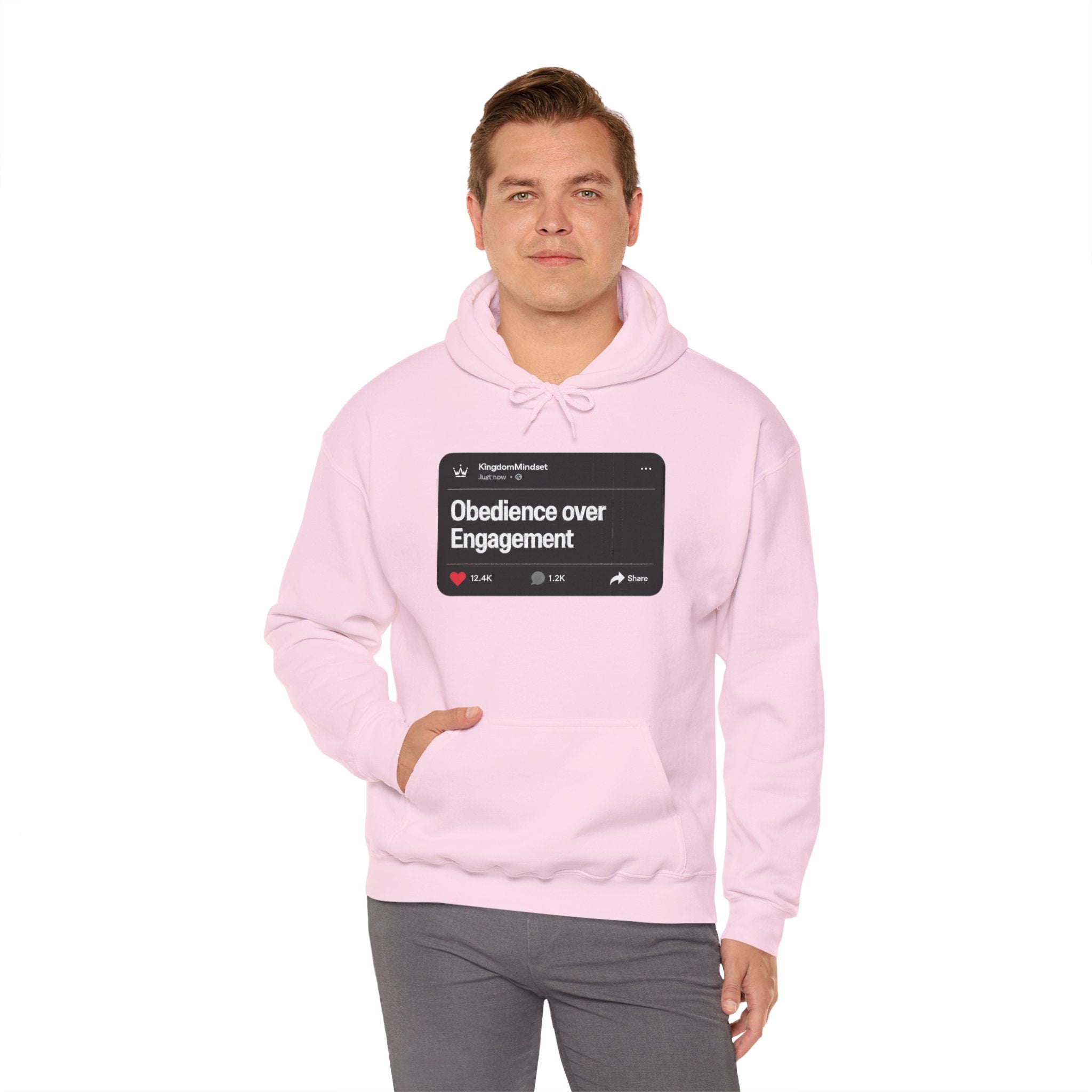 Obedience over Engagement- HOODIE (DARK MODE)