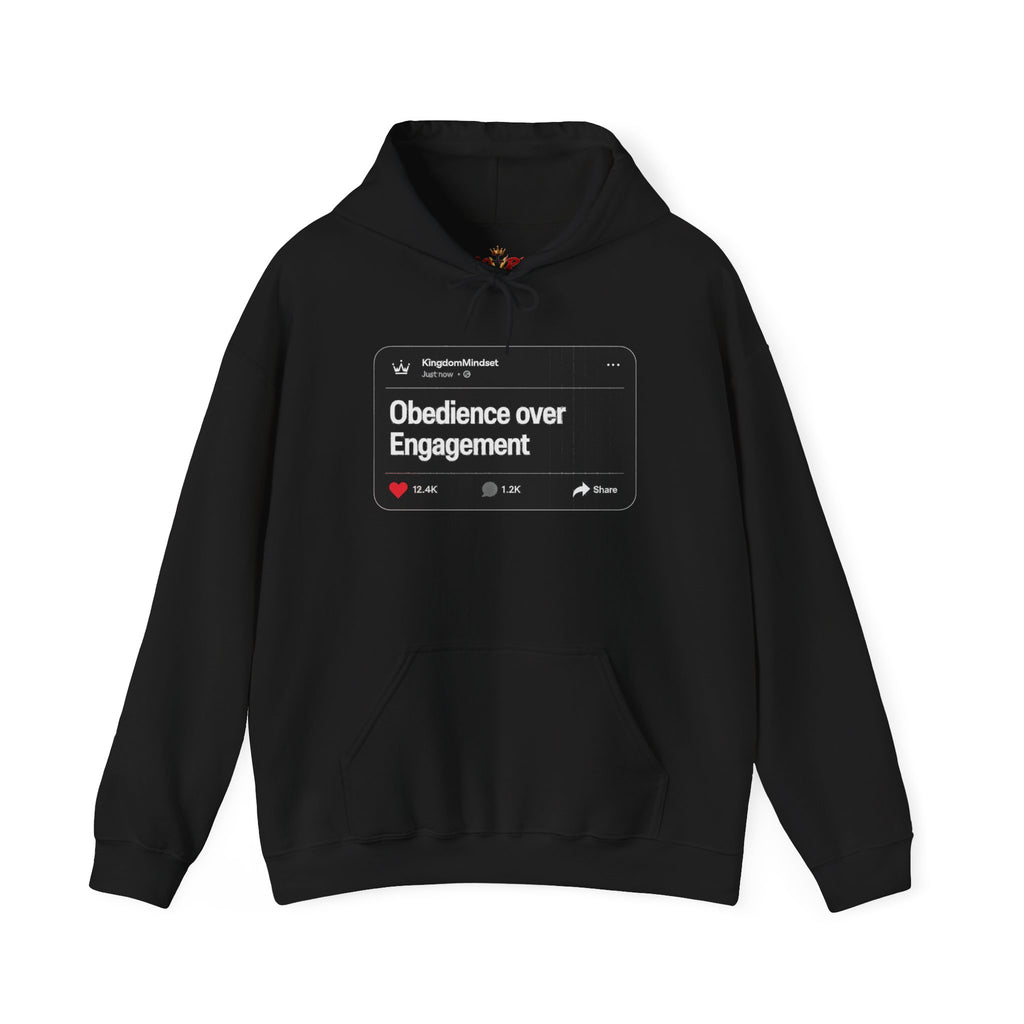 Obedience over Engagement- HOODIE (DARK MODE)