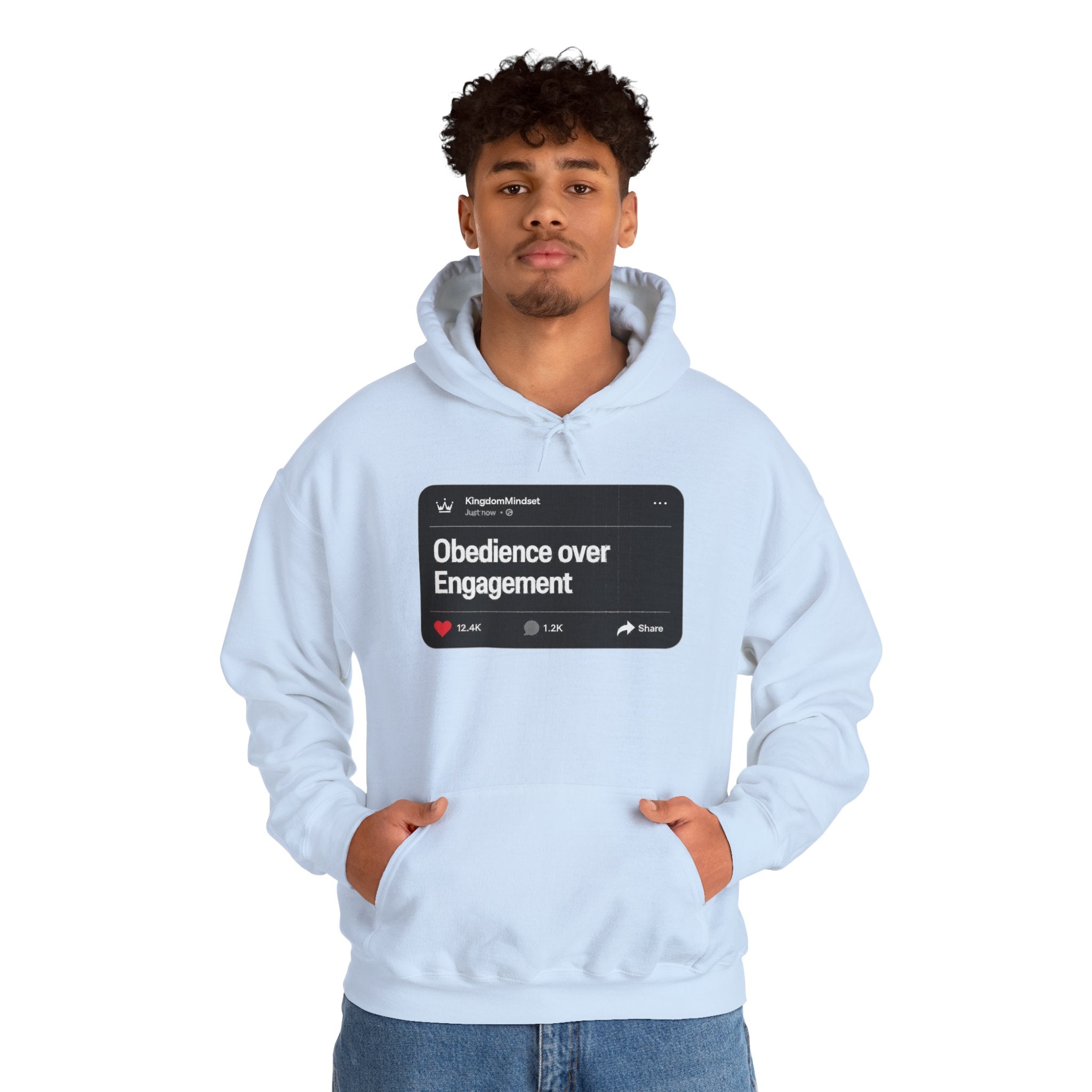 Obedience over Engagement- HOODIE (DARK MODE)