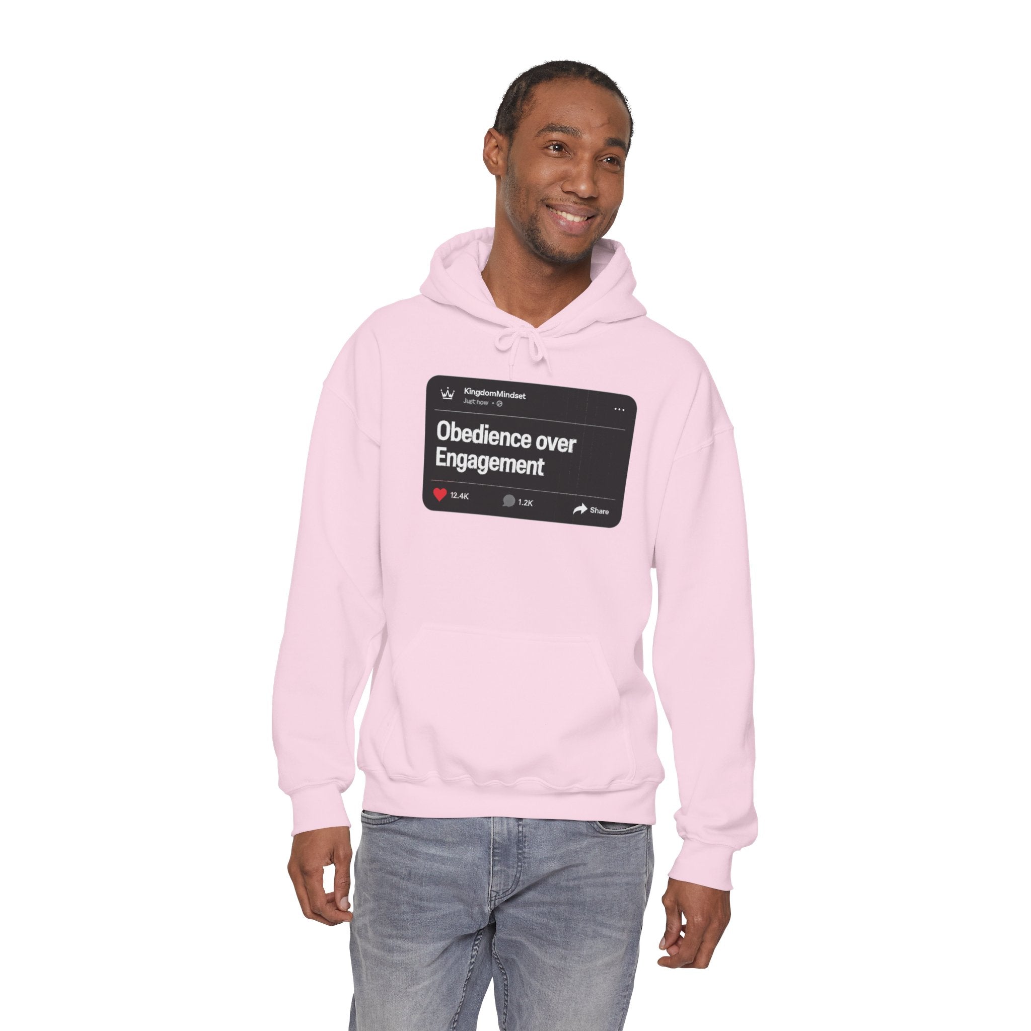 Obedience over Engagement- HOODIE (DARK MODE)