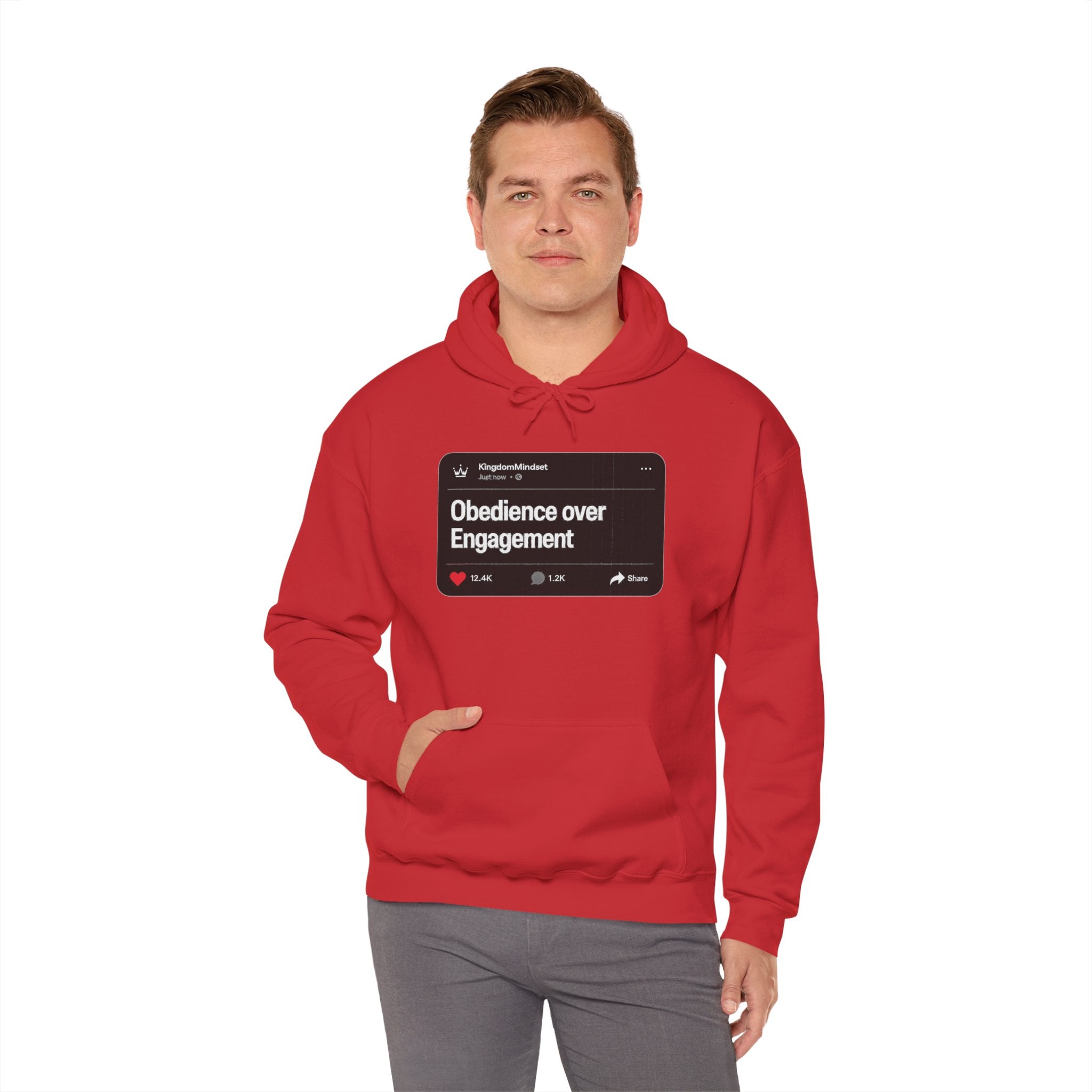 Obedience over Engagement- HOODIE (DARK MODE)