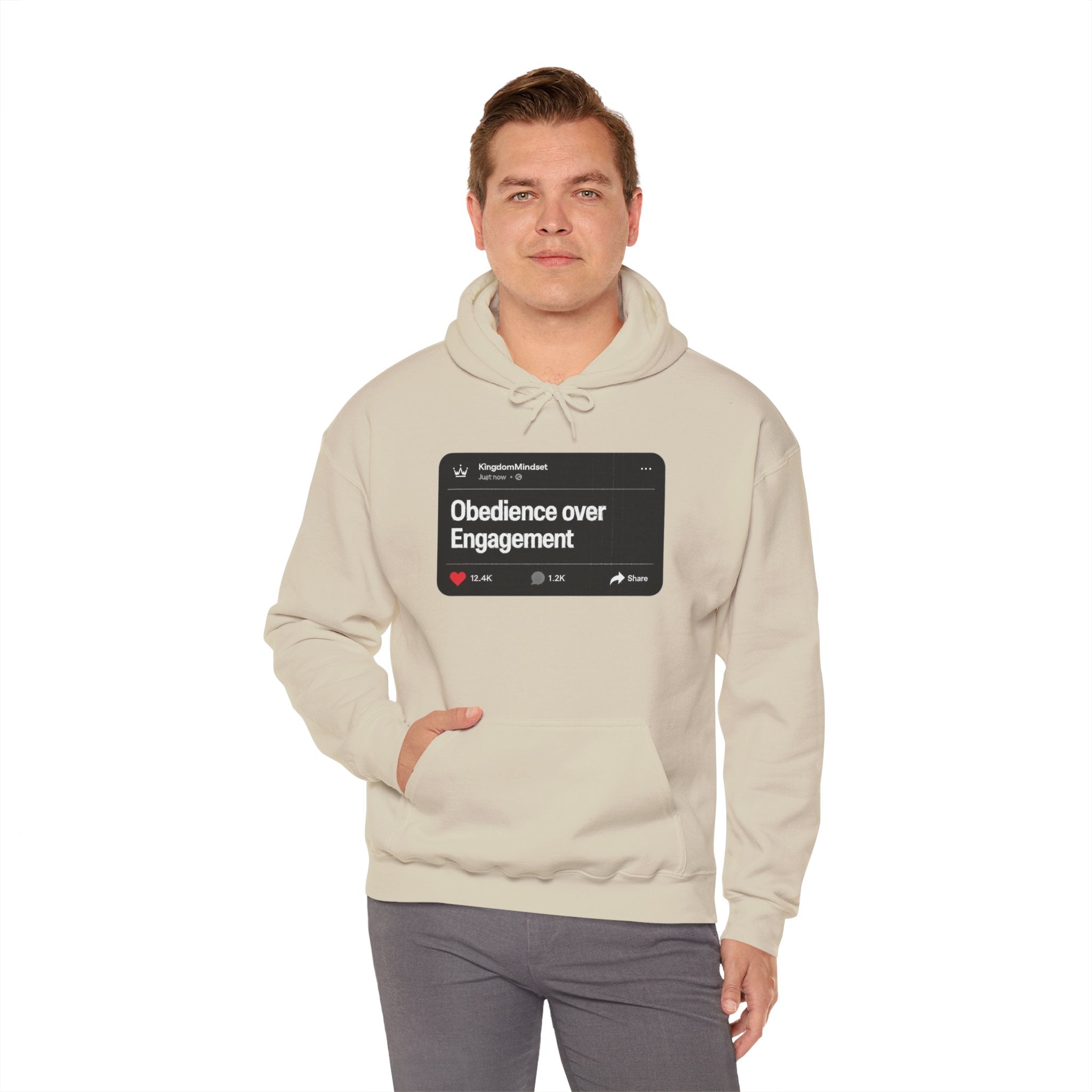 Obedience over Engagement- HOODIE (DARK MODE)