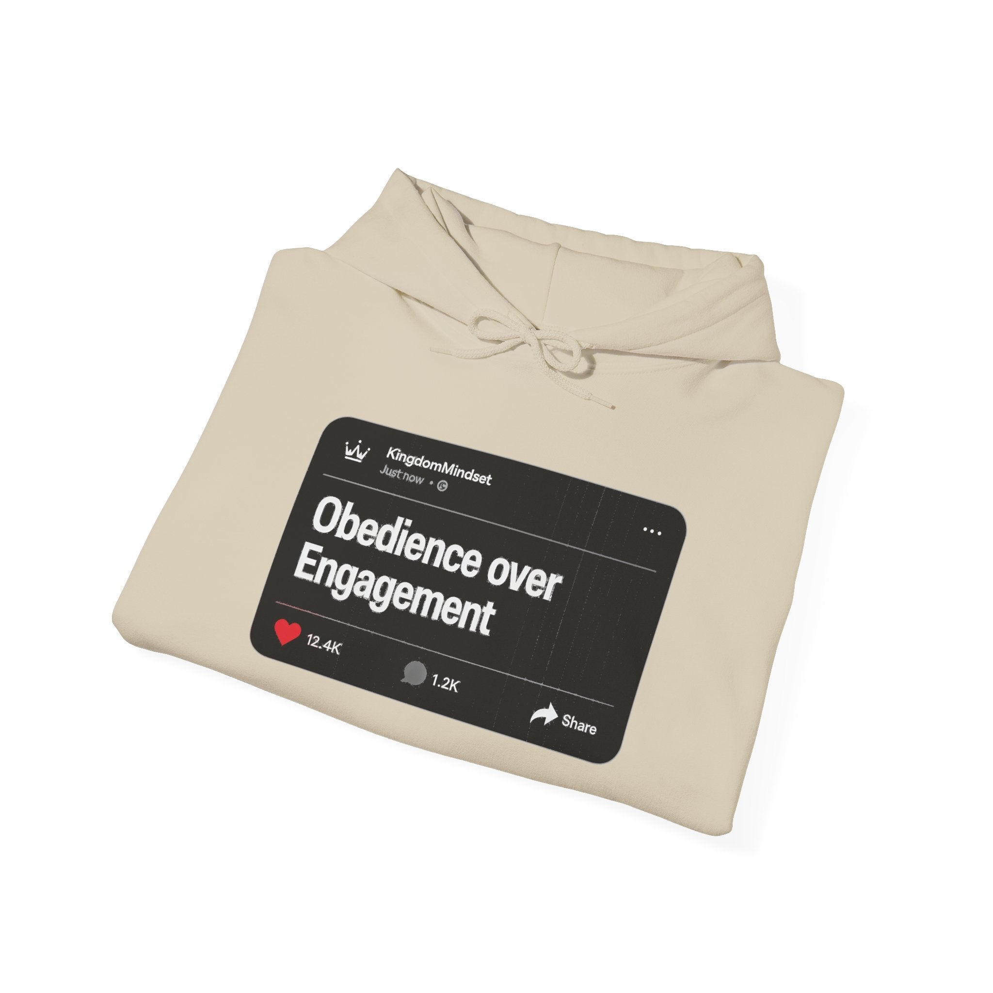 Obedience over Engagement- HOODIE (DARK MODE)