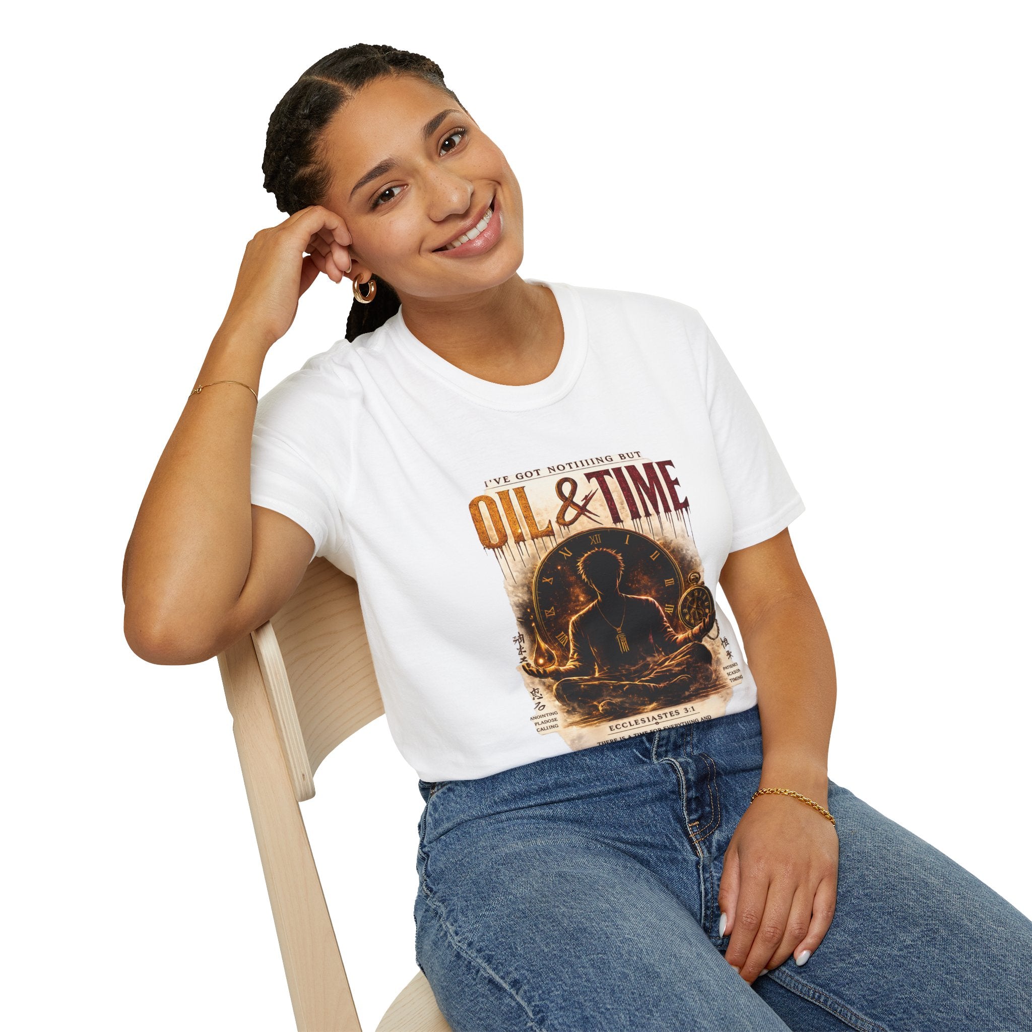 Oil & Time Clock Graphic T-Shirt