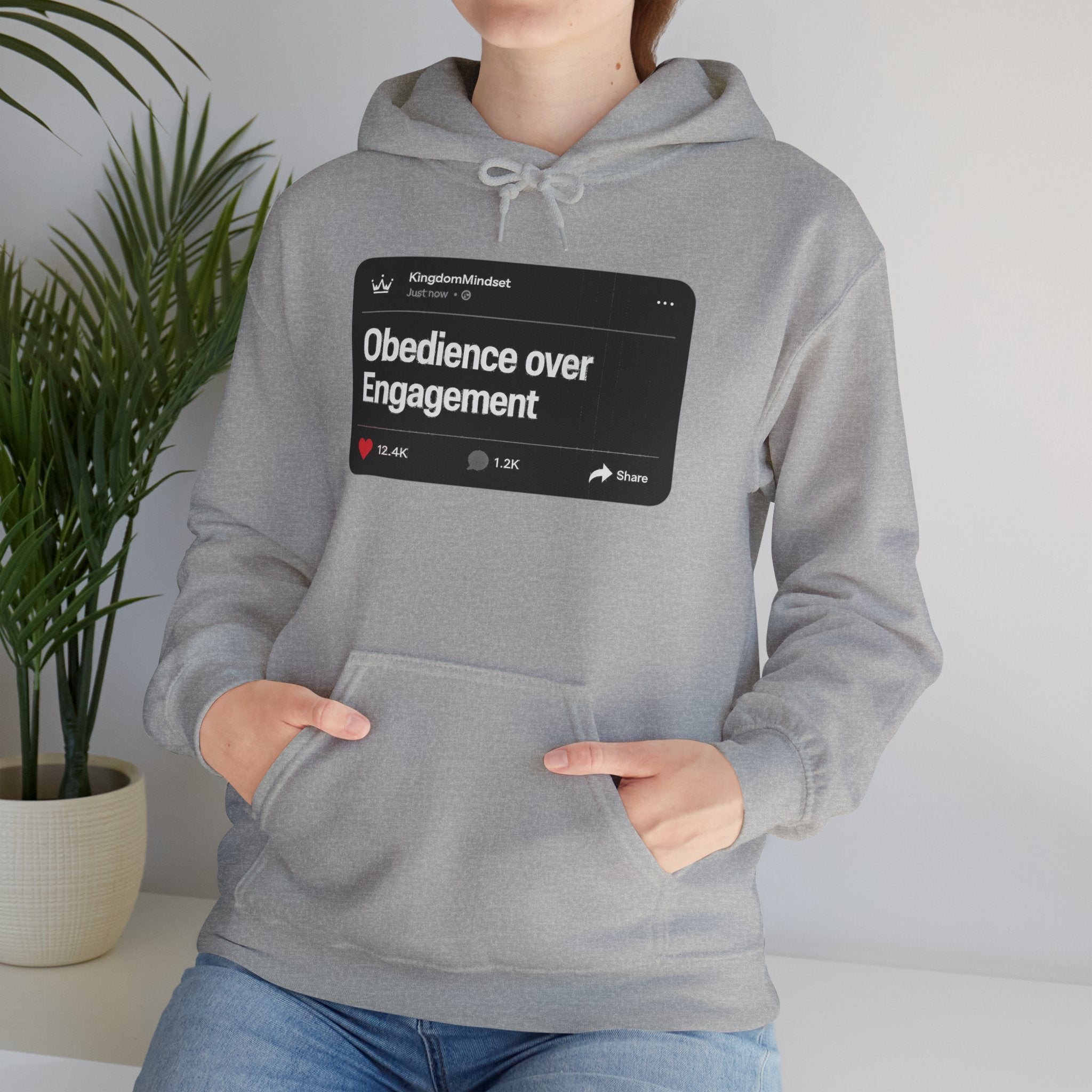 Obedience over Engagement- HOODIE (DARK MODE)