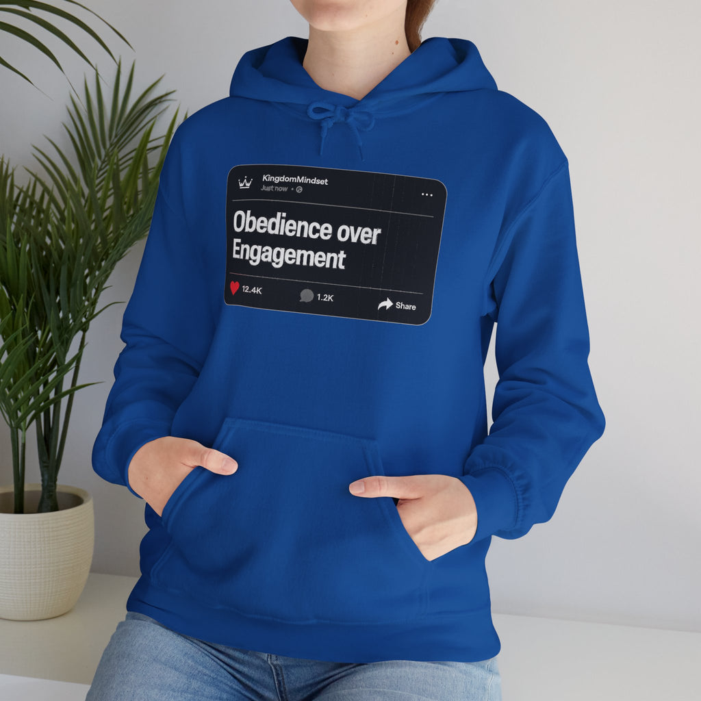 Obedience over Engagement- HOODIE (DARK MODE)