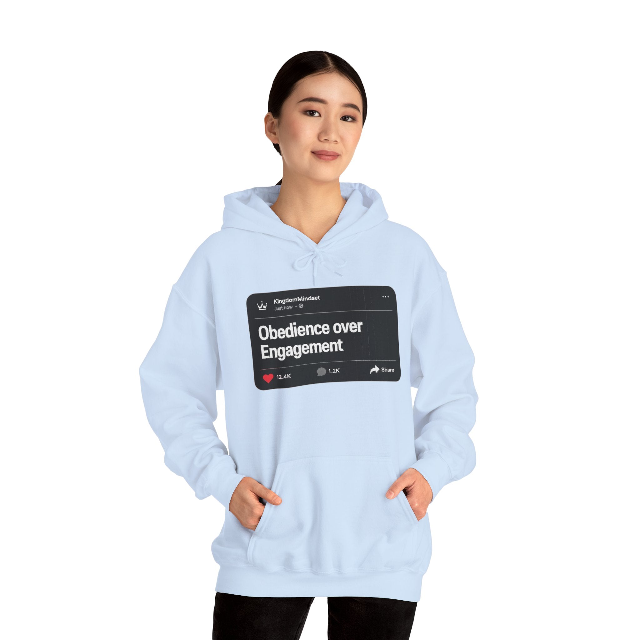 Obedience over Engagement- HOODIE (DARK MODE)