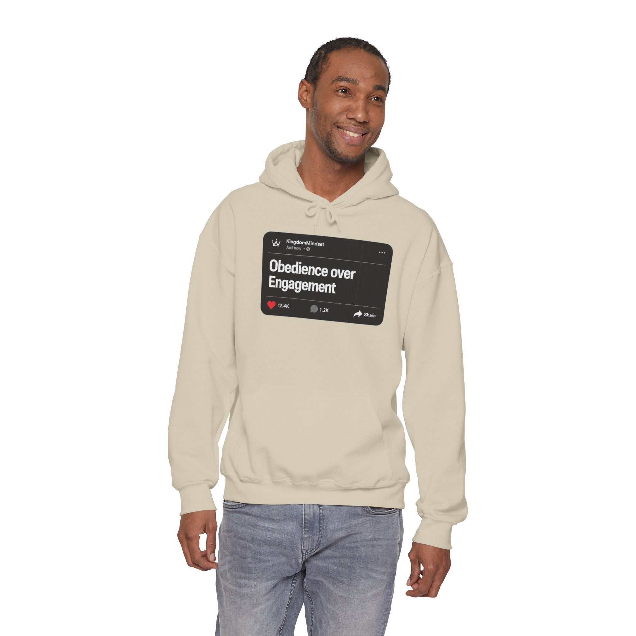 Obedience over Engagement- HOODIE (DARK MODE)