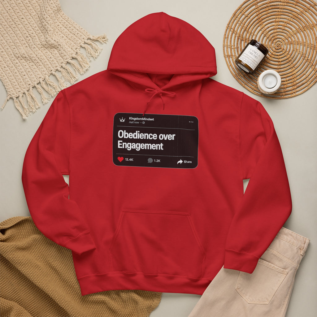 Obedience over Engagement- HOODIE (DARK MODE)