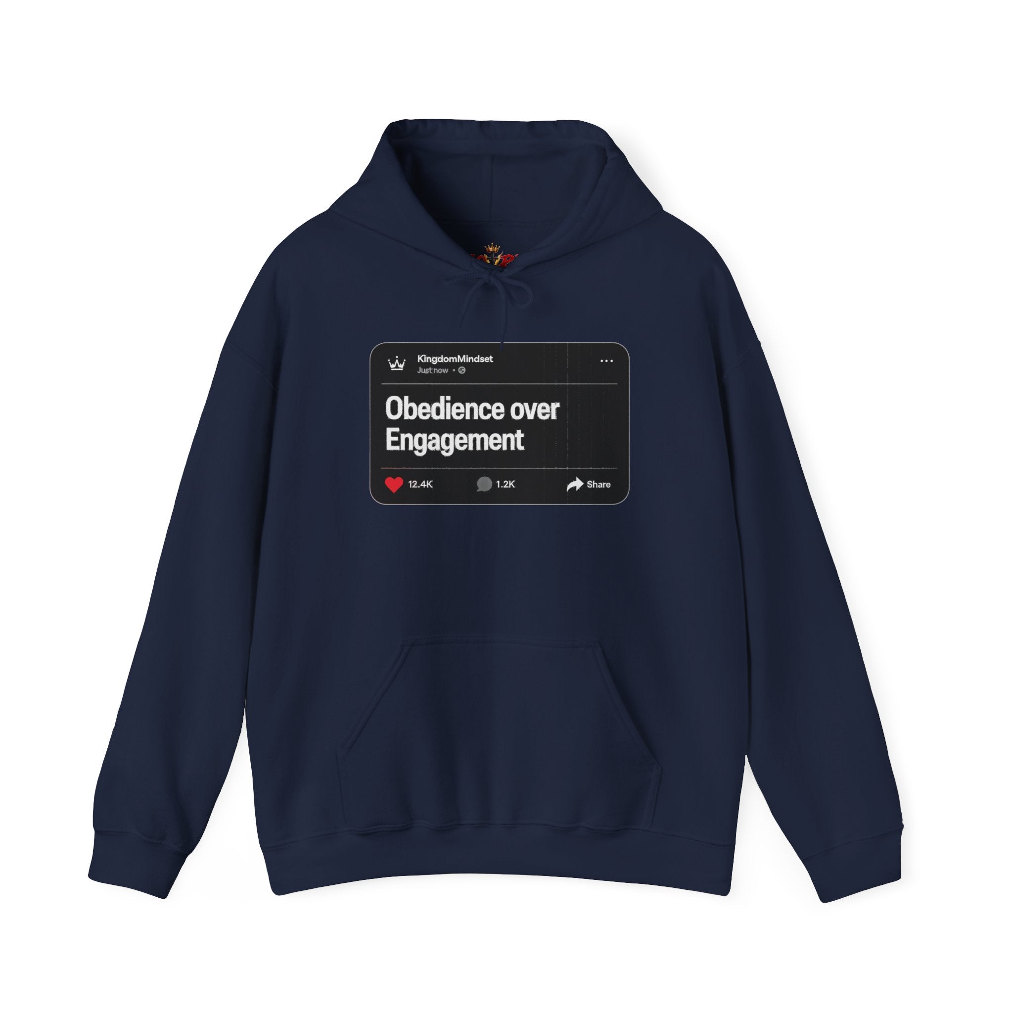Obedience over Engagement- HOODIE (DARK MODE)