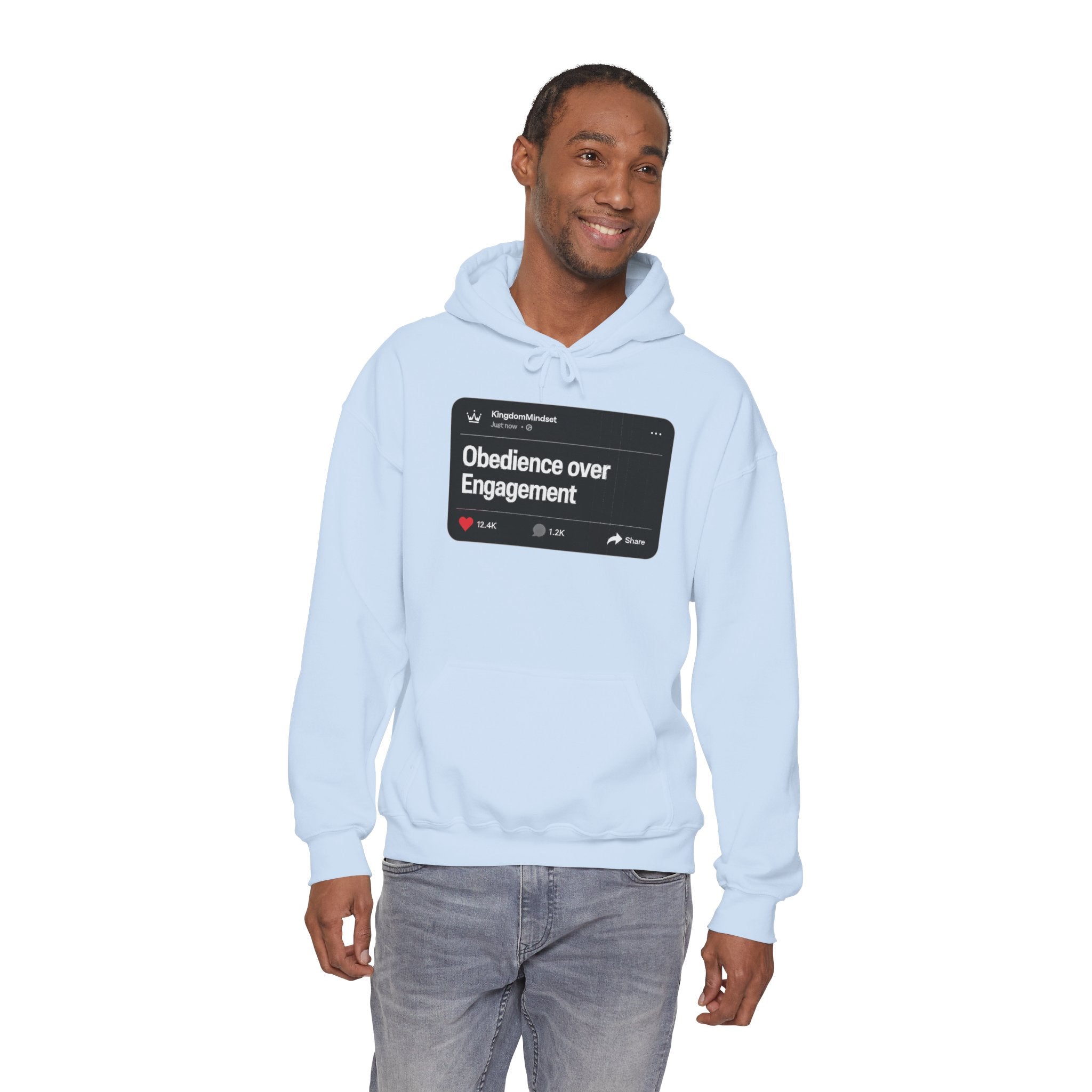 Obedience over Engagement- HOODIE (DARK MODE)