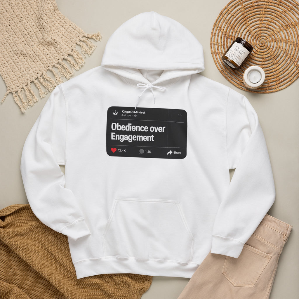 Obedience over Engagement- HOODIE (DARK MODE)