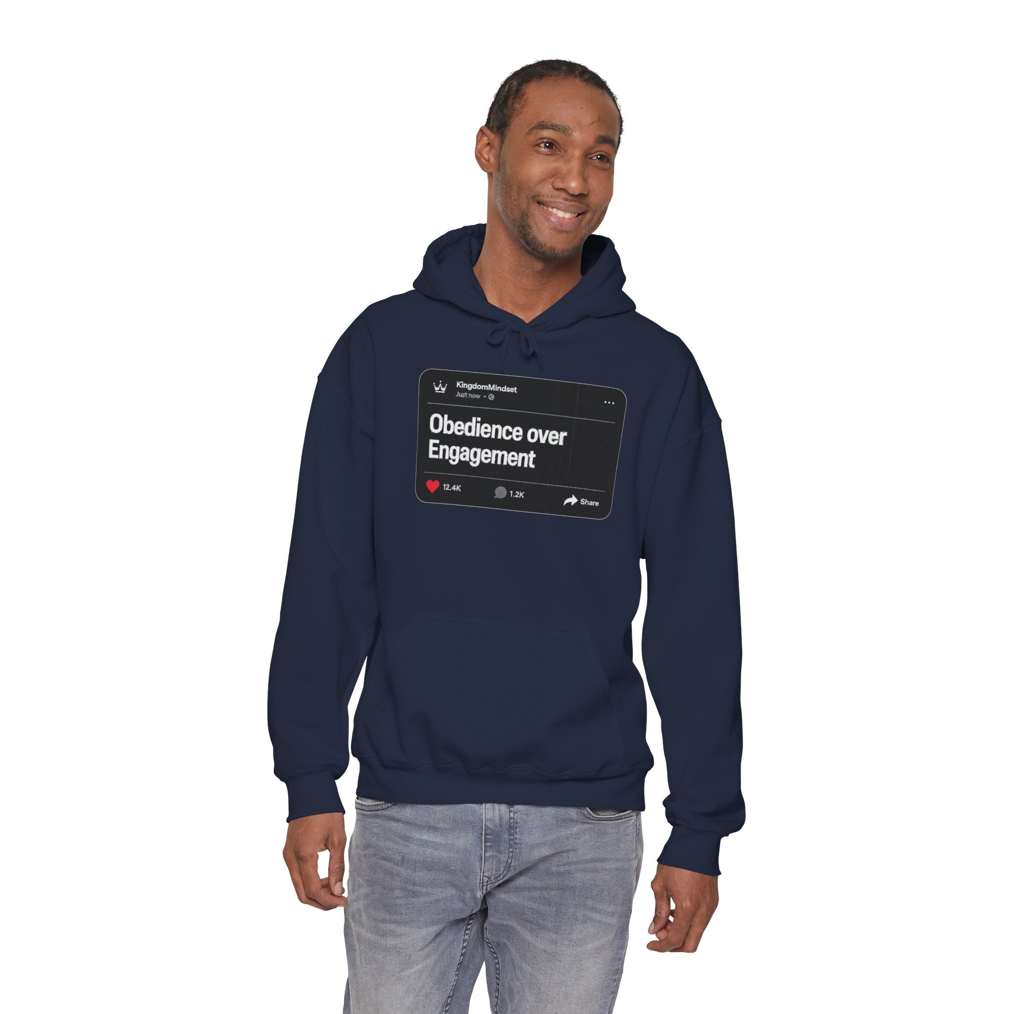 Obedience over Engagement- HOODIE (DARK MODE)