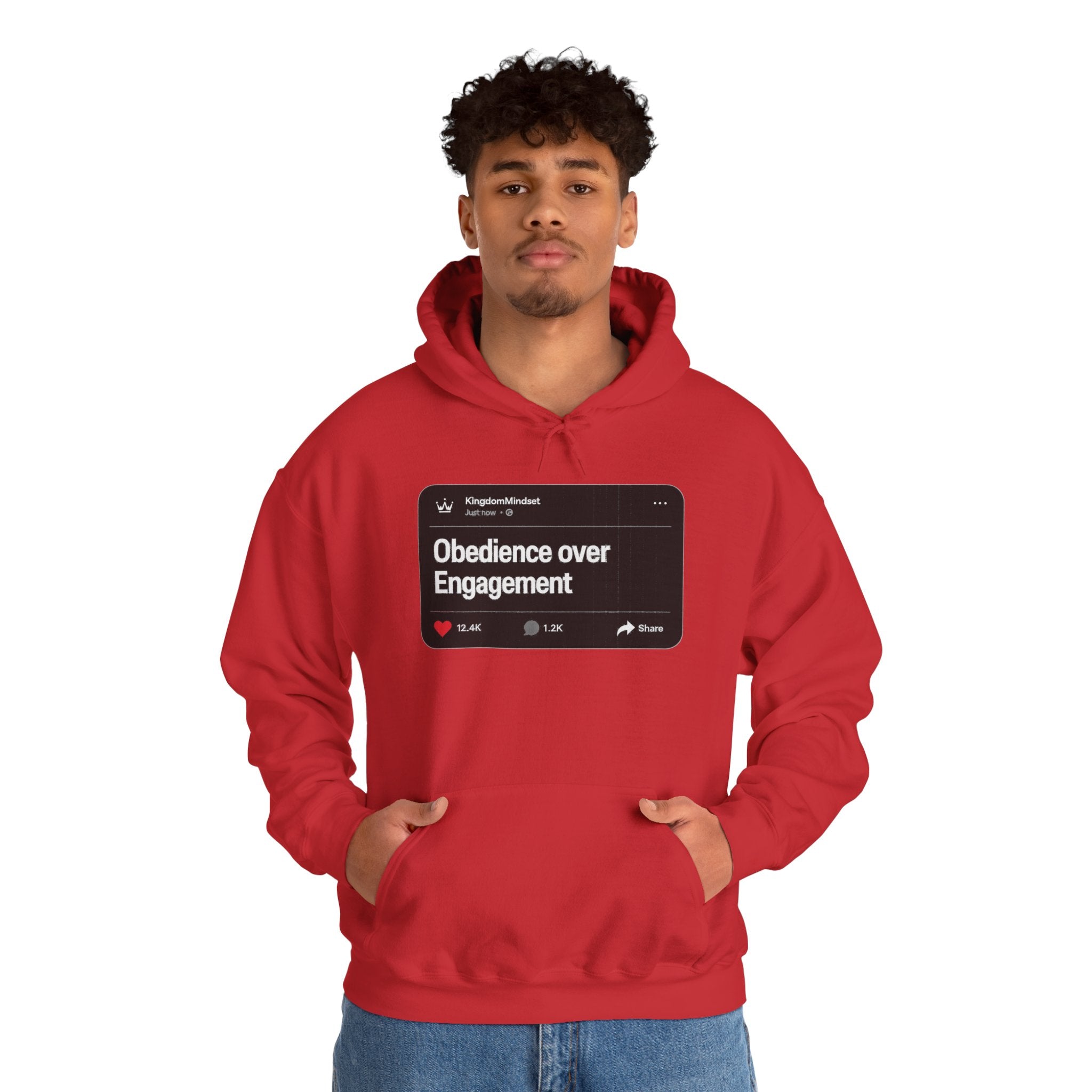 Obedience over Engagement- HOODIE (DARK MODE)