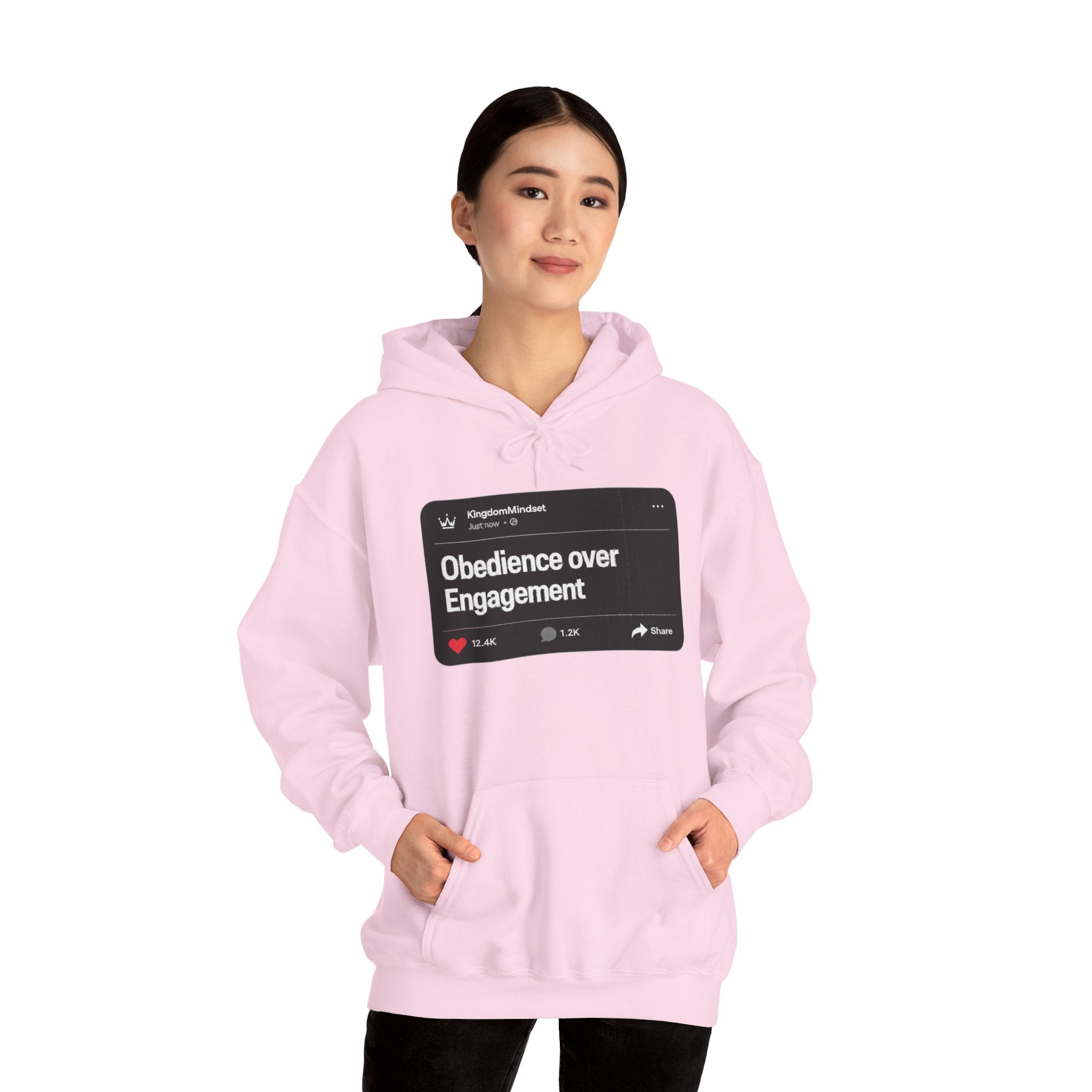 Obedience over Engagement- HOODIE (DARK MODE)