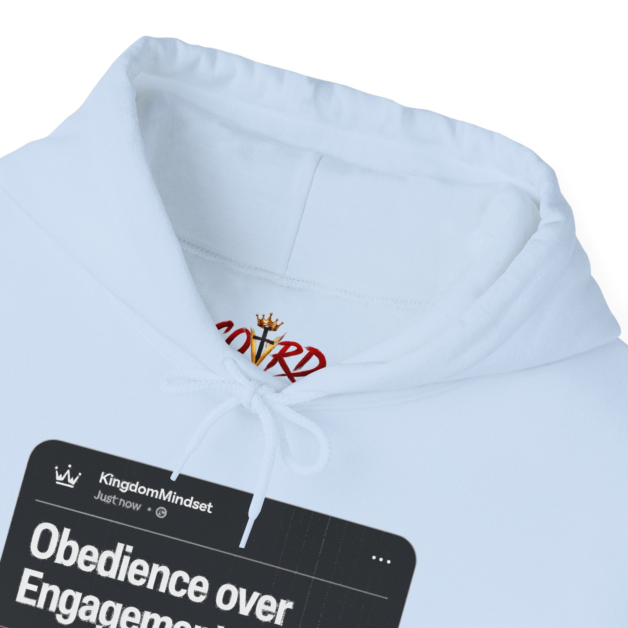 Obedience over Engagement- HOODIE (DARK MODE)