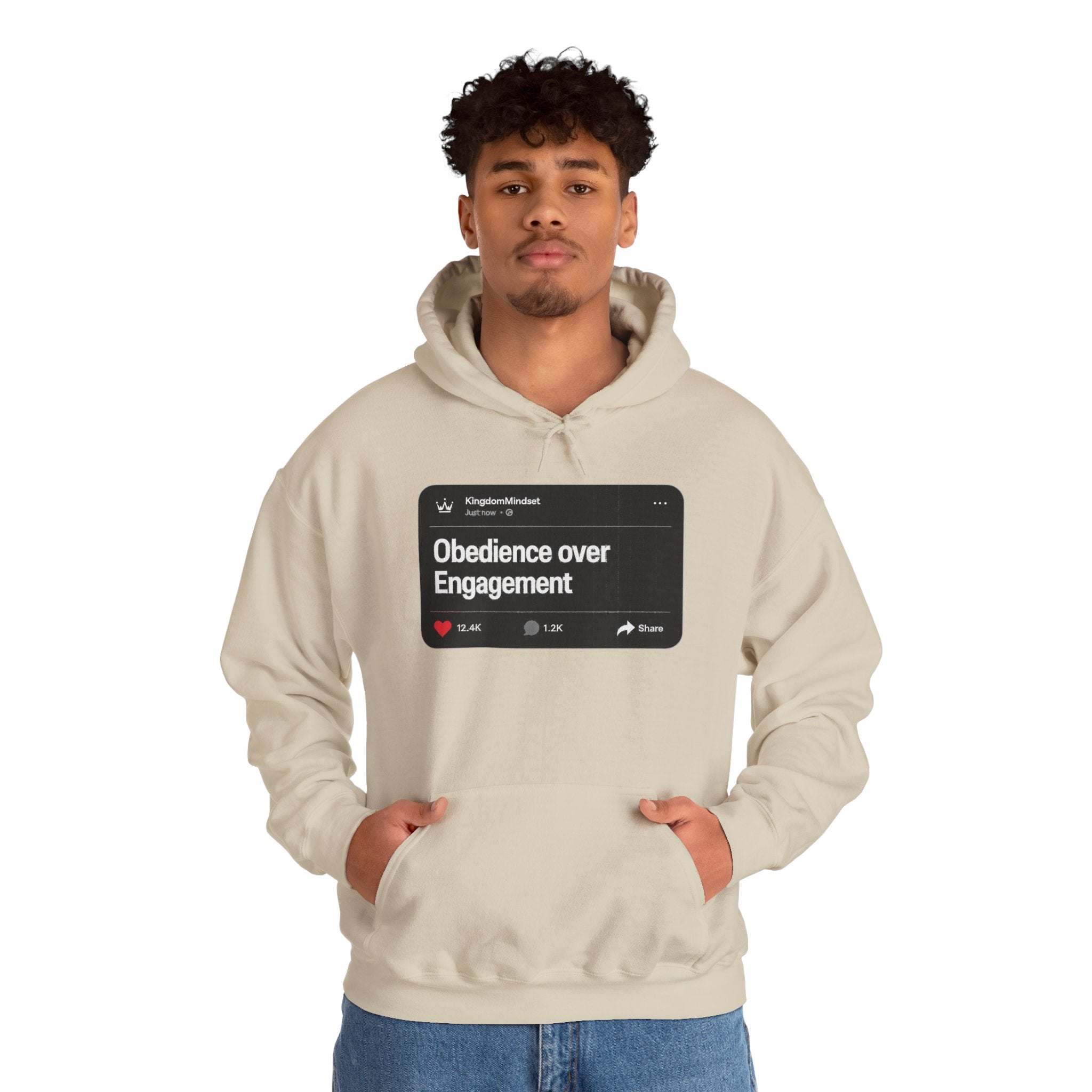 Obedience over Engagement- HOODIE (DARK MODE)