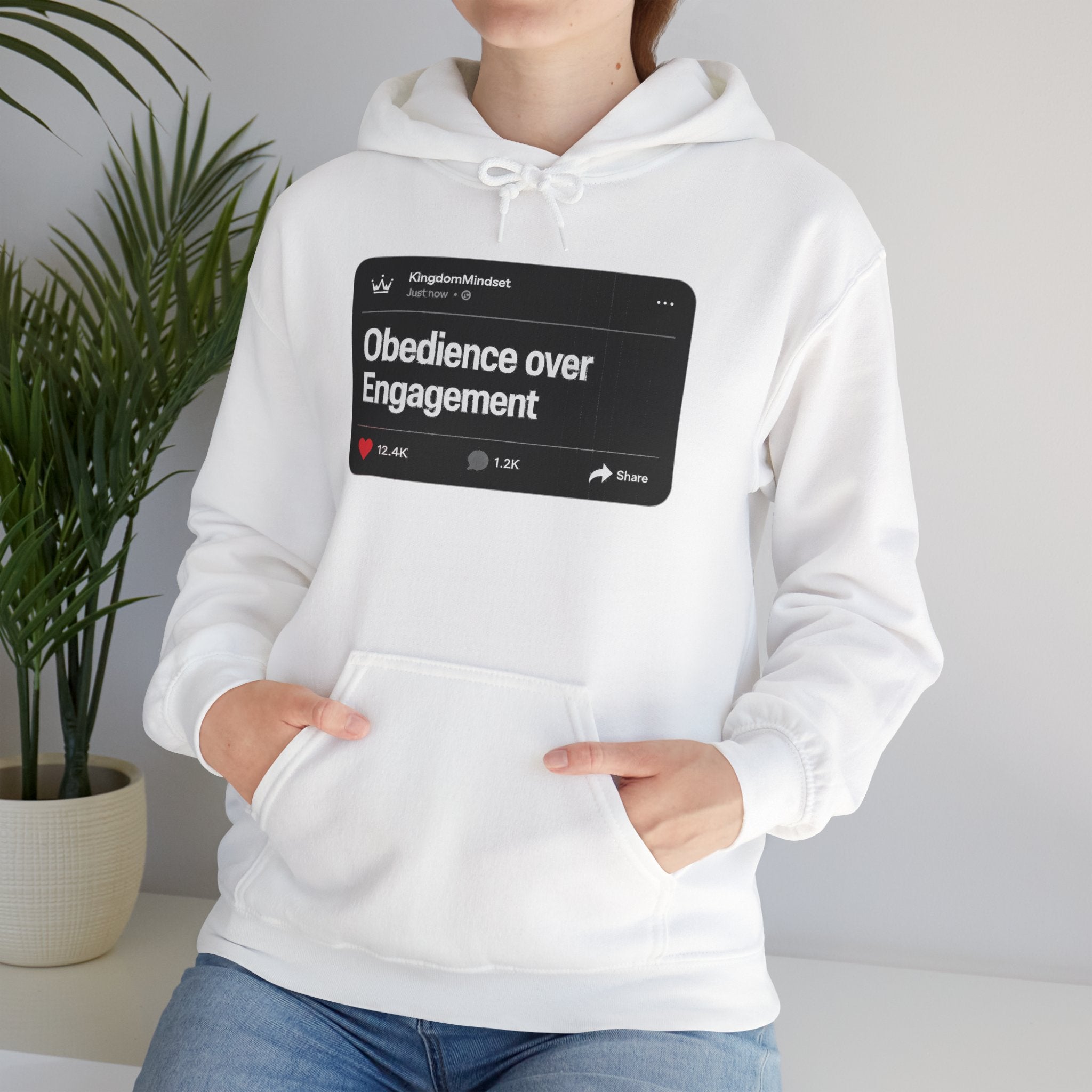 Obedience over Engagement- HOODIE (DARK MODE)