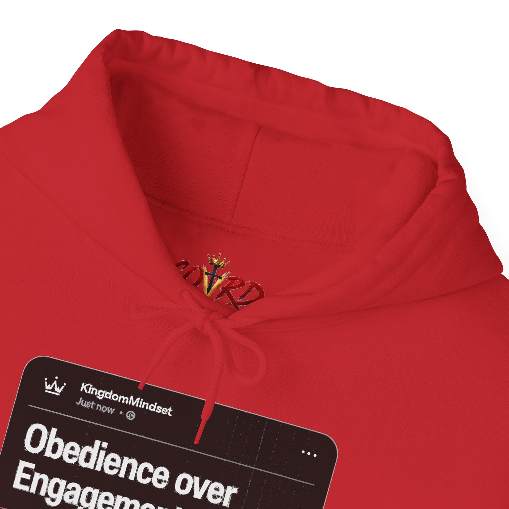 Obedience over Engagement- HOODIE (DARK MODE)