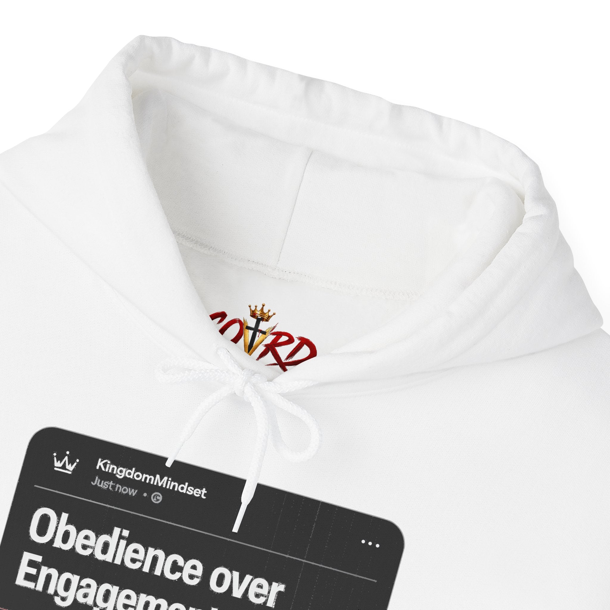 Obedience over Engagement- HOODIE (DARK MODE)