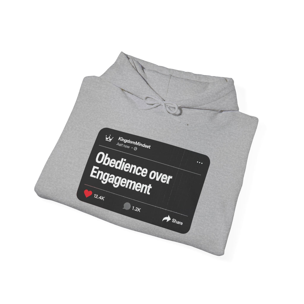Obedience over Engagement- HOODIE (DARK MODE)
