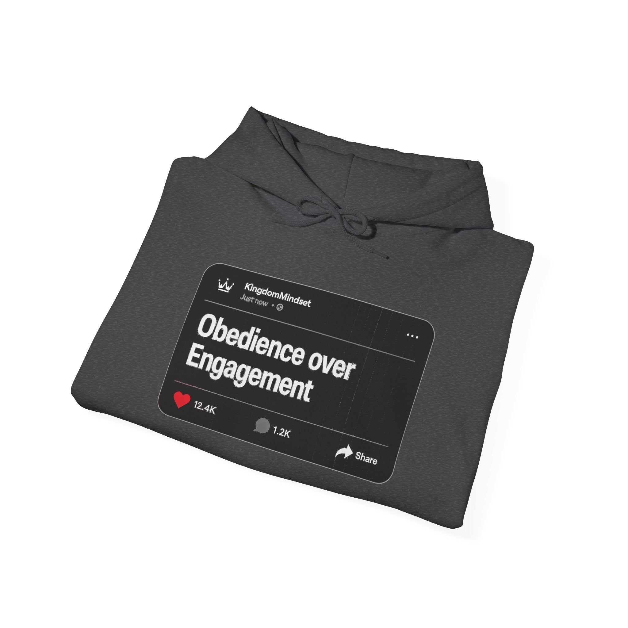 Obedience over Engagement- HOODIE (DARK MODE)
