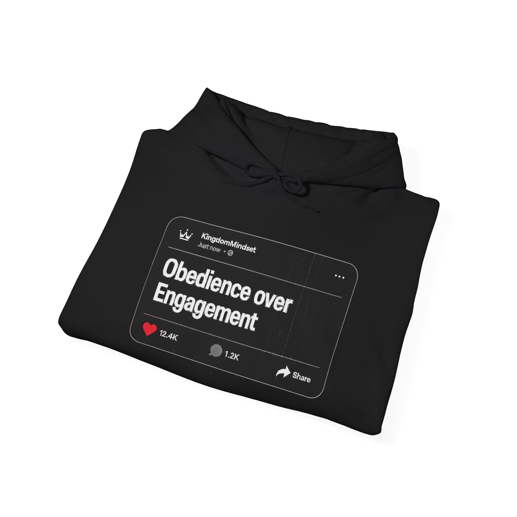Obedience over Engagement- HOODIE (DARK MODE)