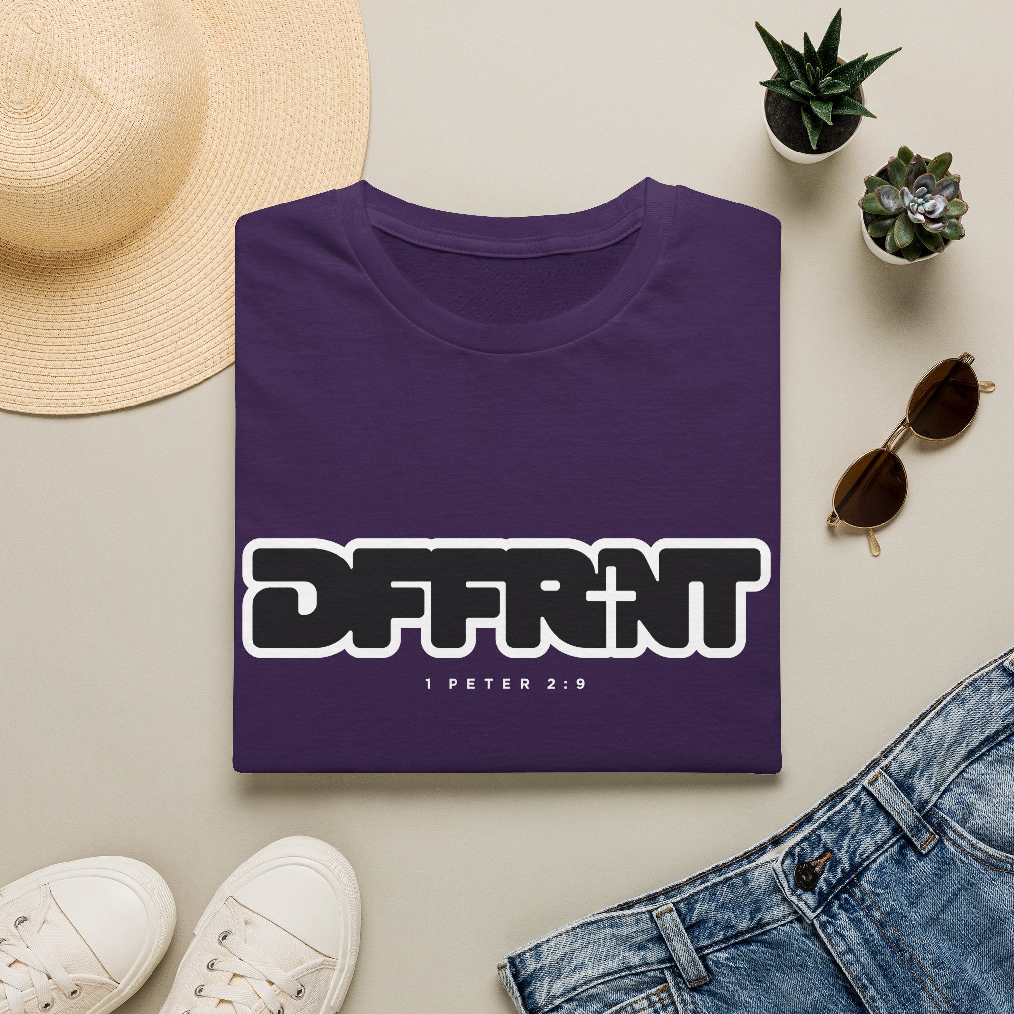 Different(DFFRNT) Text Logo T-Shirt
