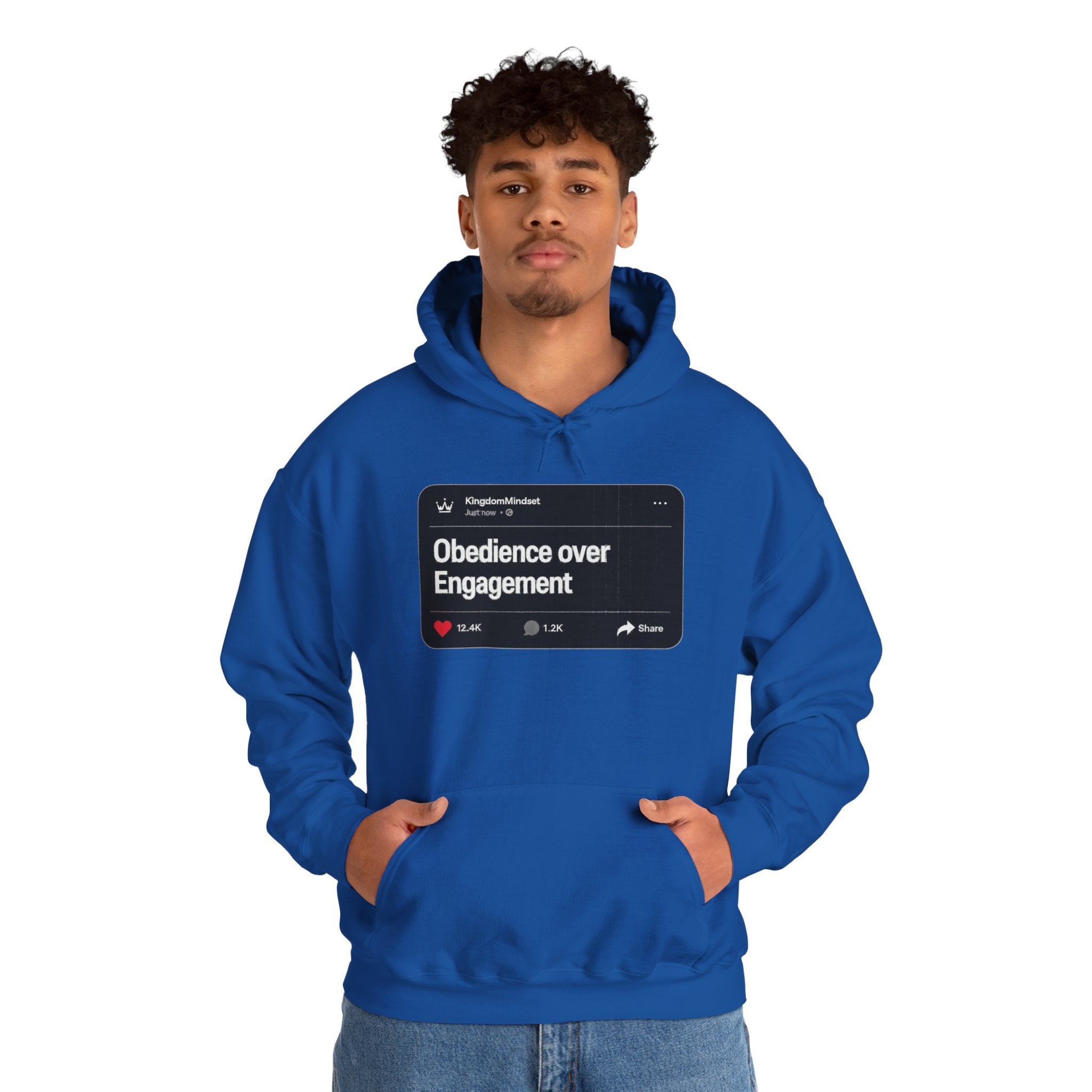 Obedience over Engagement- HOODIE (DARK MODE)
