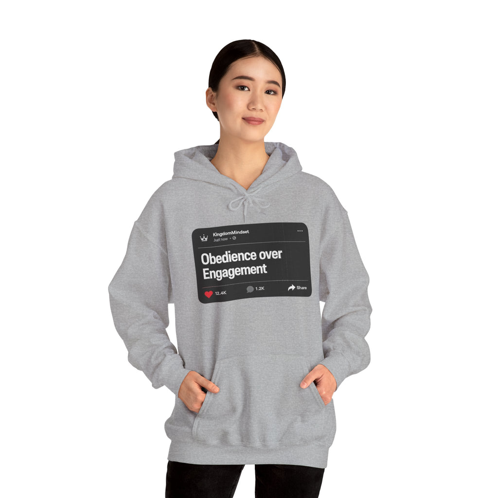 Obedience over Engagement- HOODIE (DARK MODE)