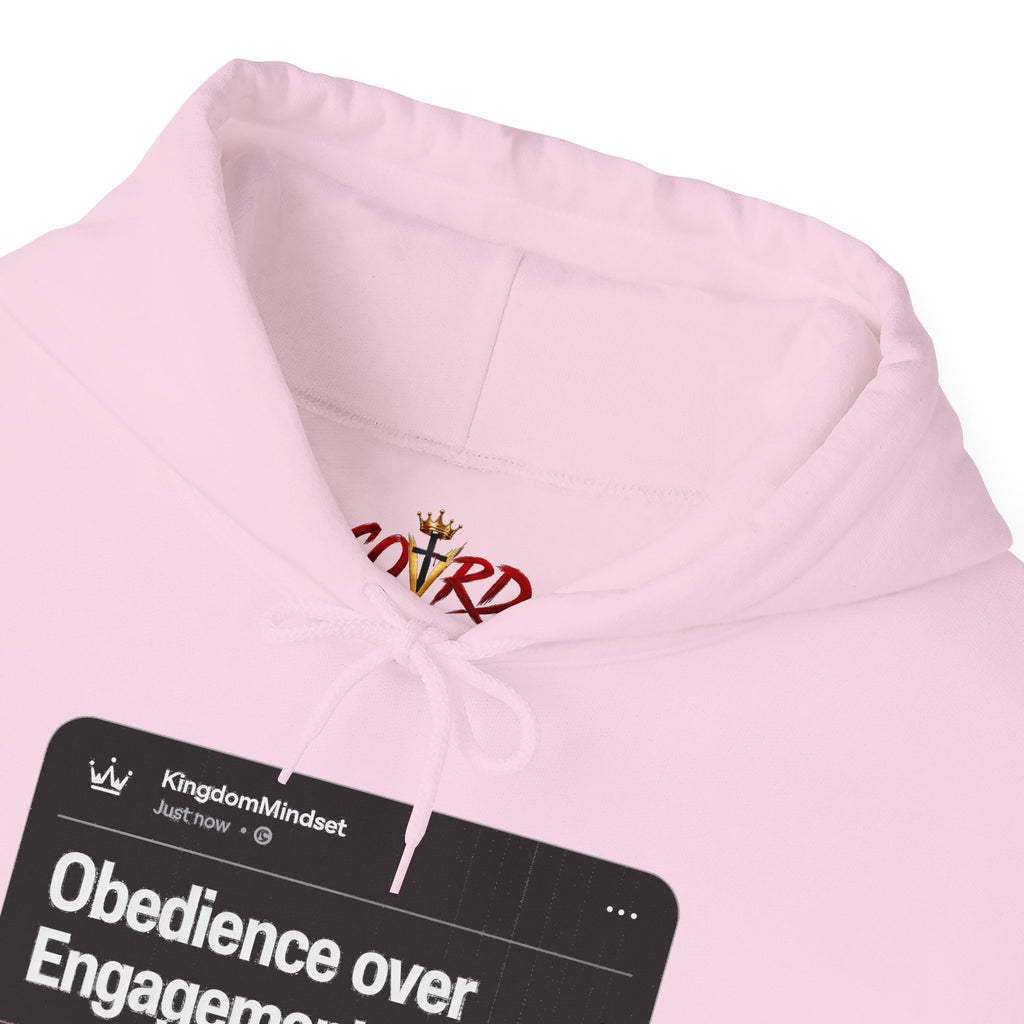 Obedience over Engagement- HOODIE (DARK MODE)