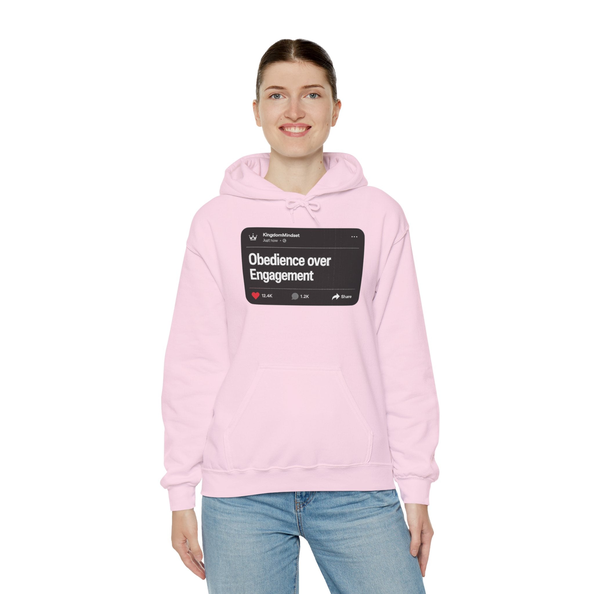 Obedience over Engagement- HOODIE (DARK MODE)
