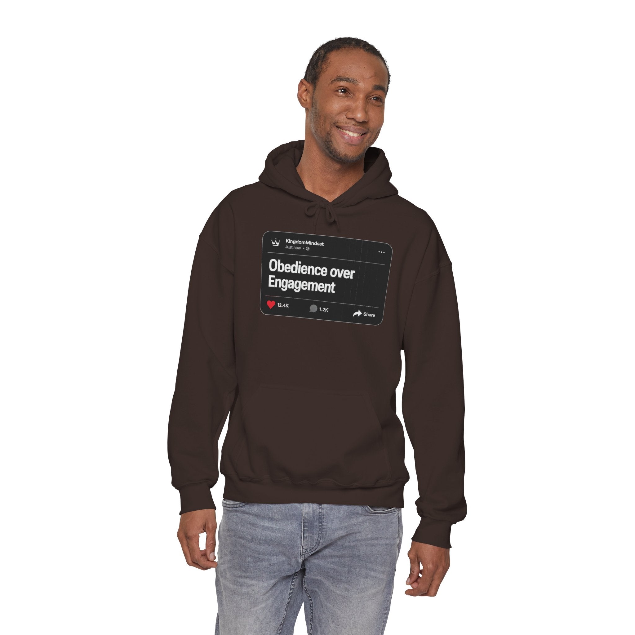 Obedience over Engagement- HOODIE (DARK MODE)