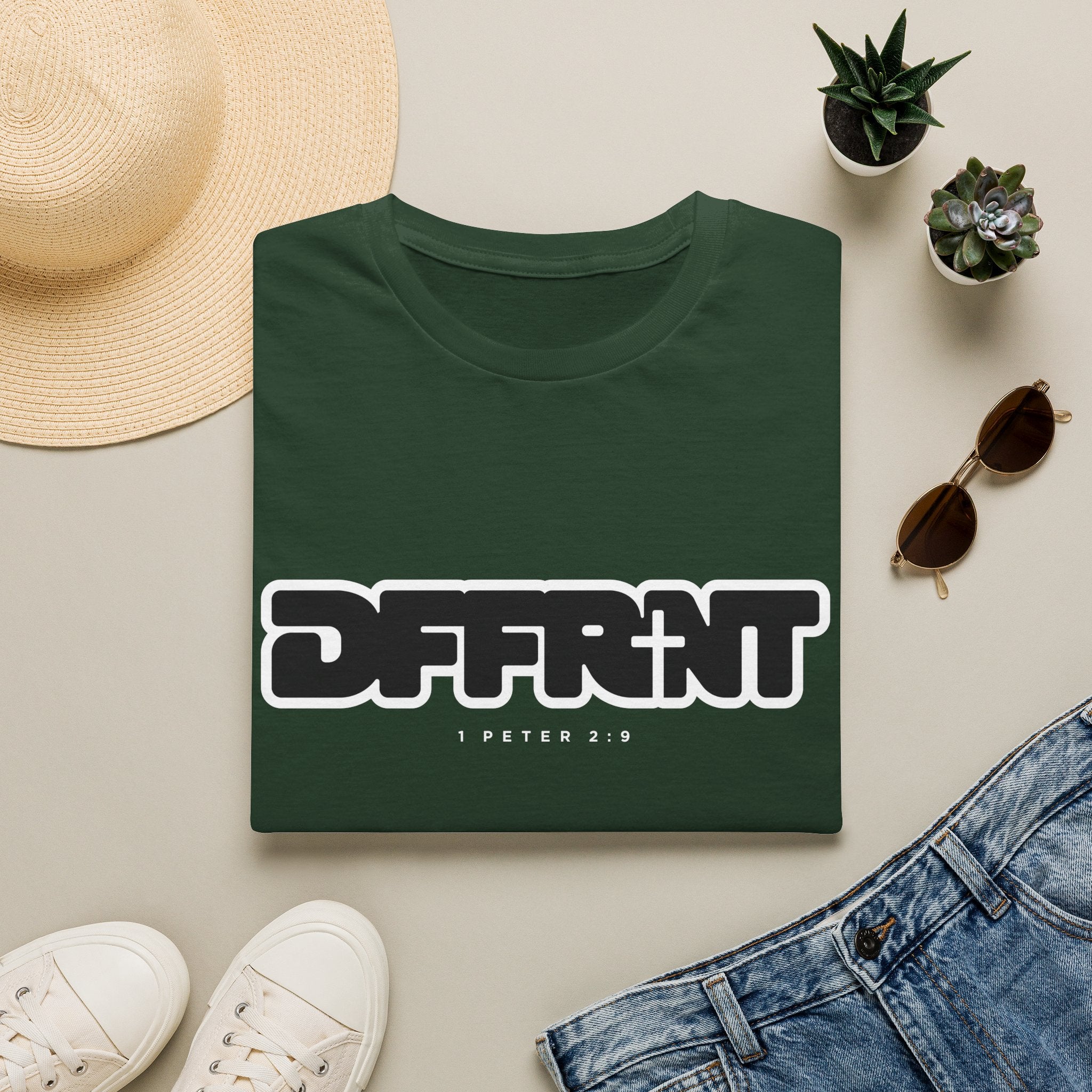 Different(DFFRNT) Text Logo T-Shirt