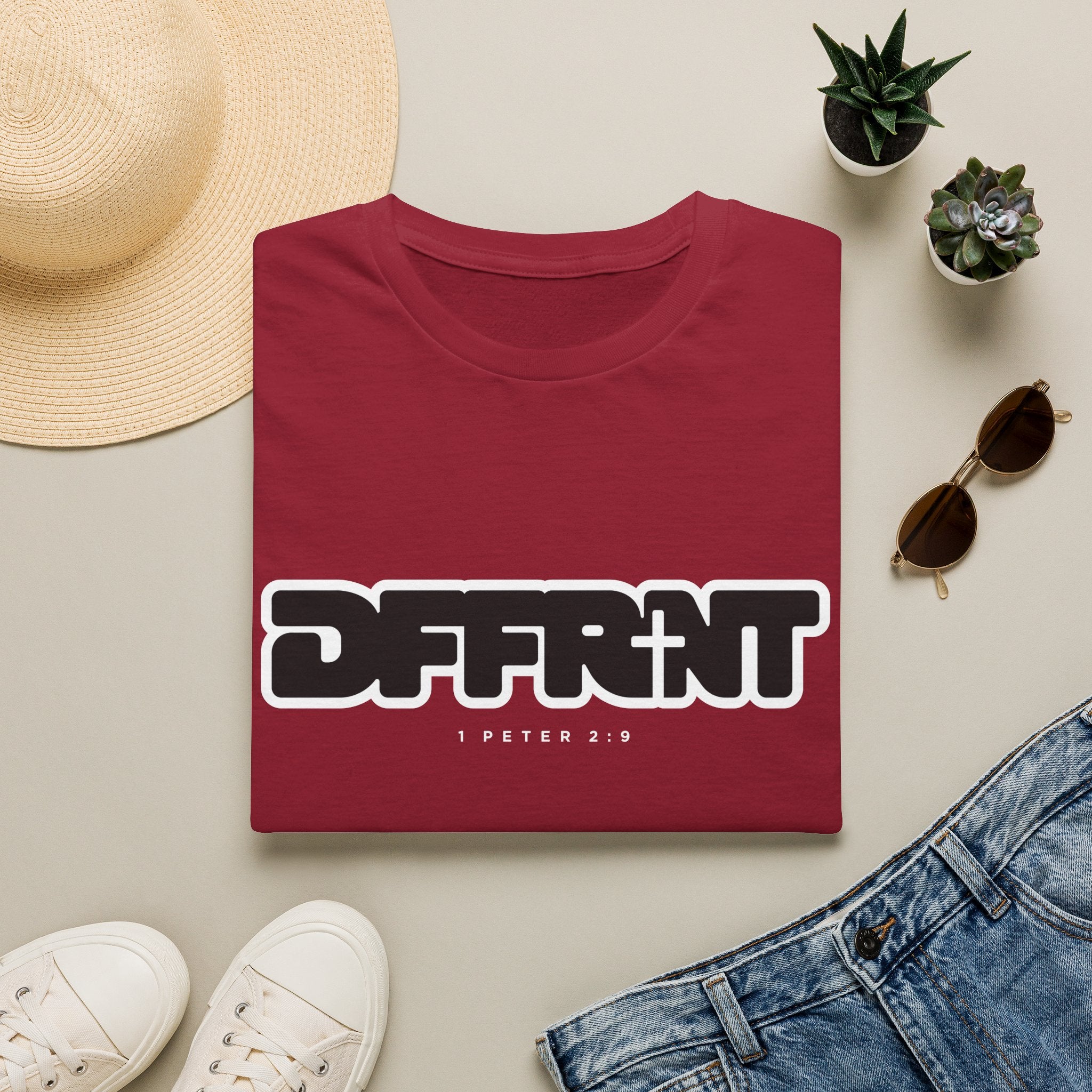 Different(DFFRNT) Text Logo T-Shirt