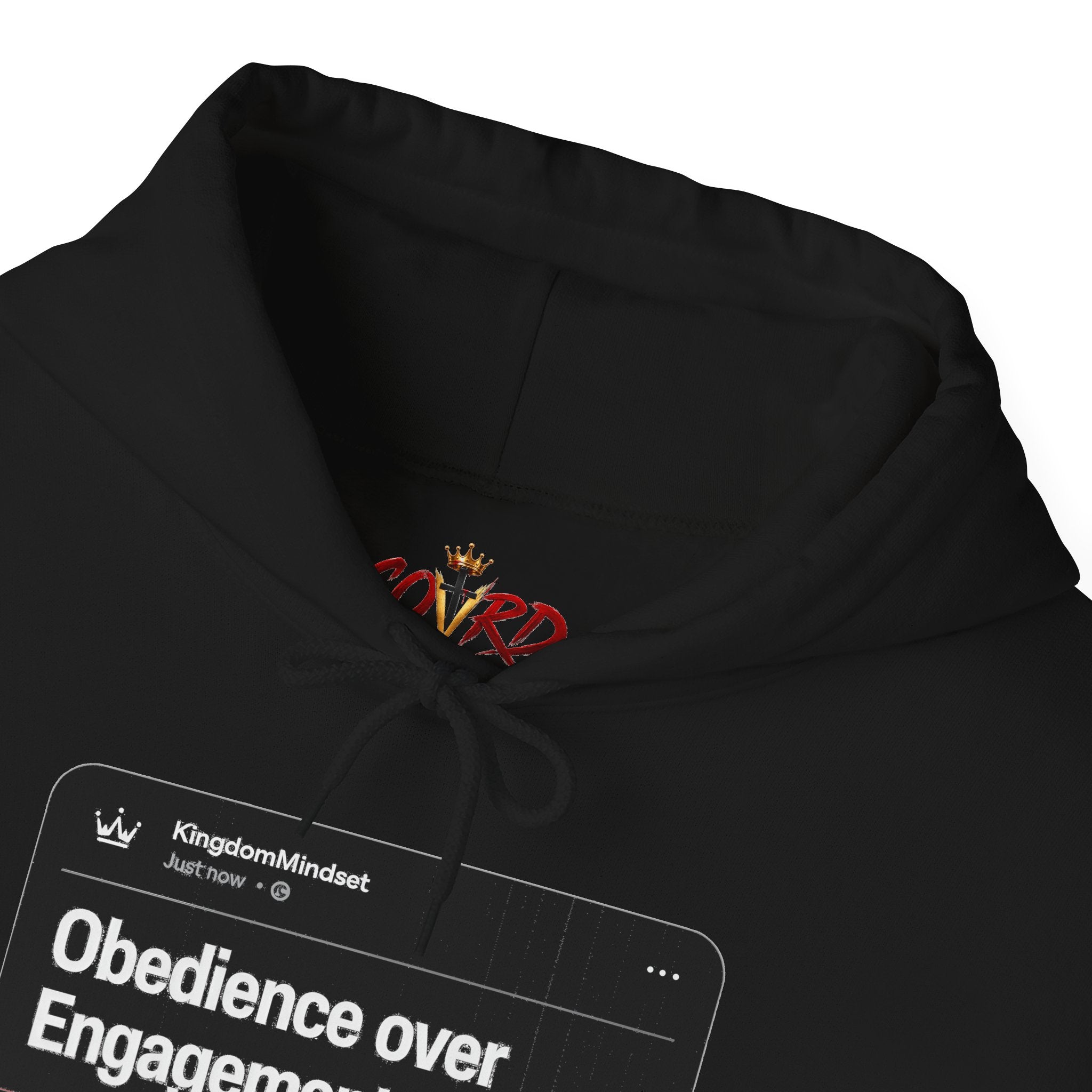 Obedience over Engagement- HOODIE (DARK MODE)
