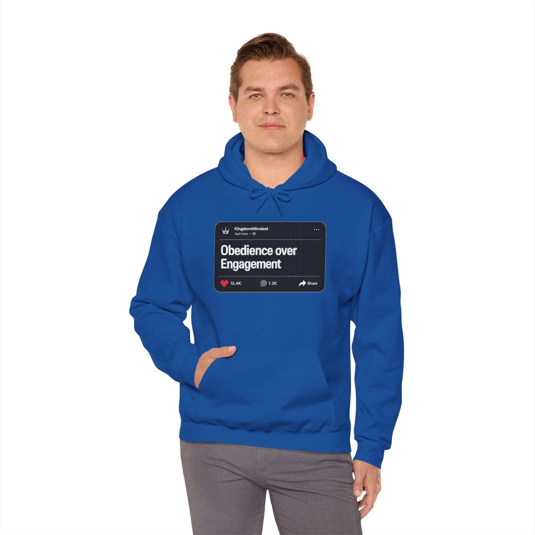 Obedience over Engagement- HOODIE (DARK MODE)