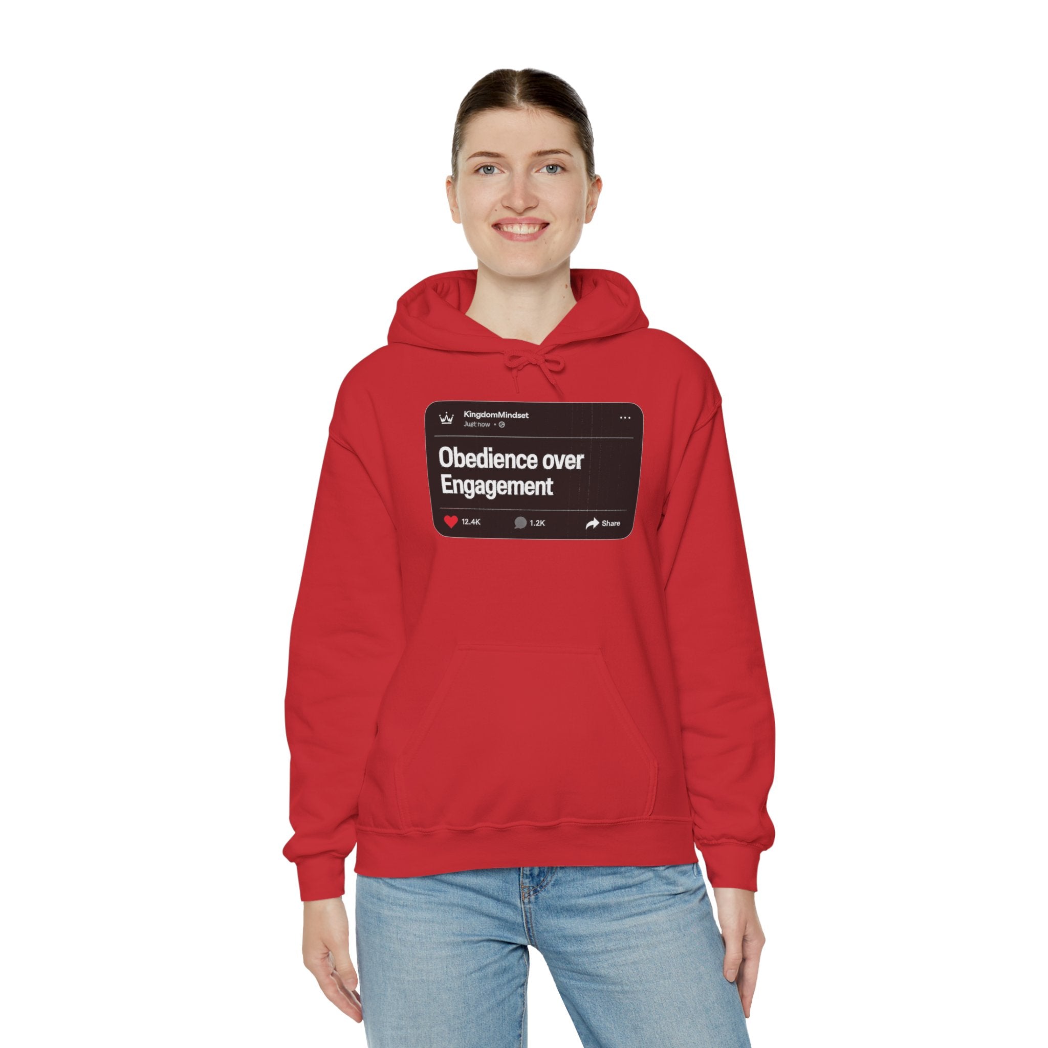 Obedience over Engagement- HOODIE (DARK MODE)