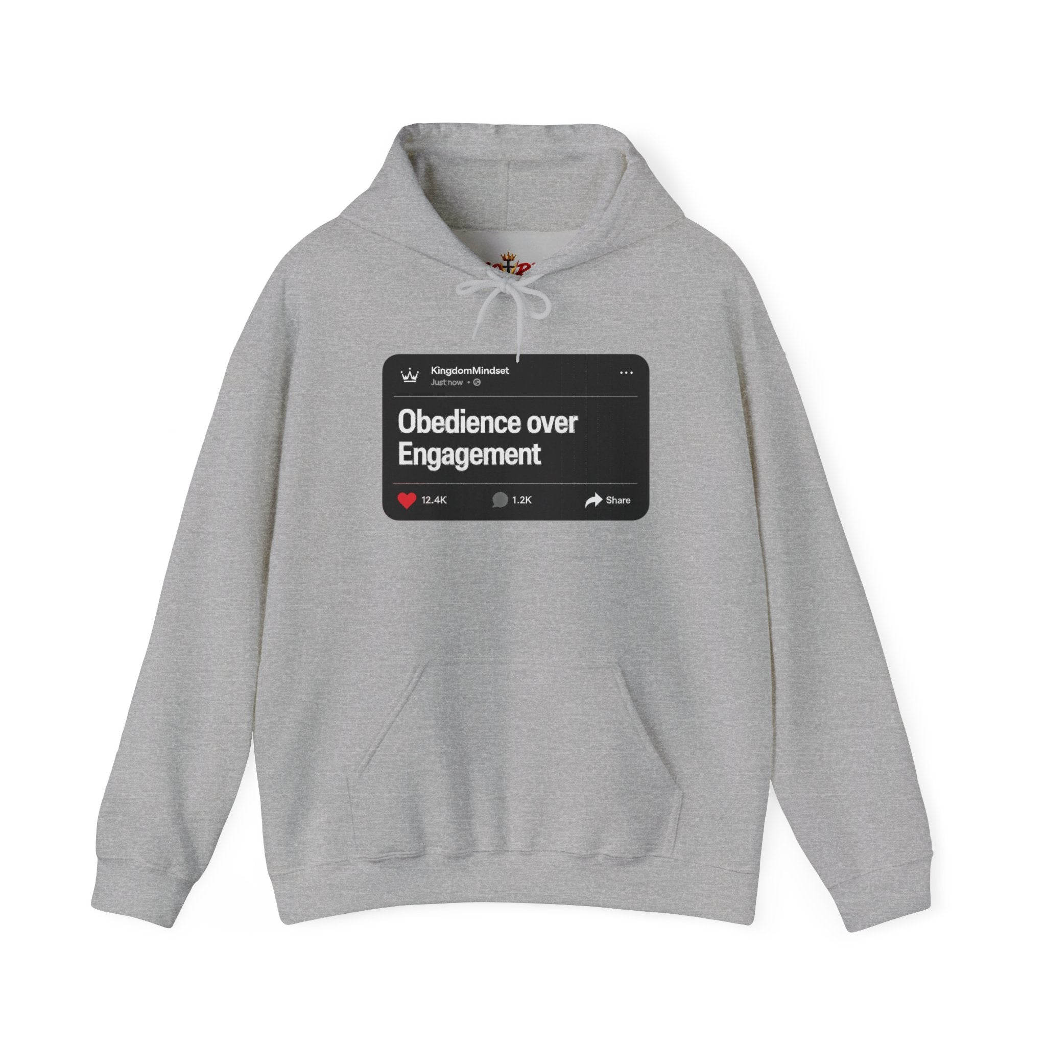 Obedience over Engagement- HOODIE (DARK MODE)