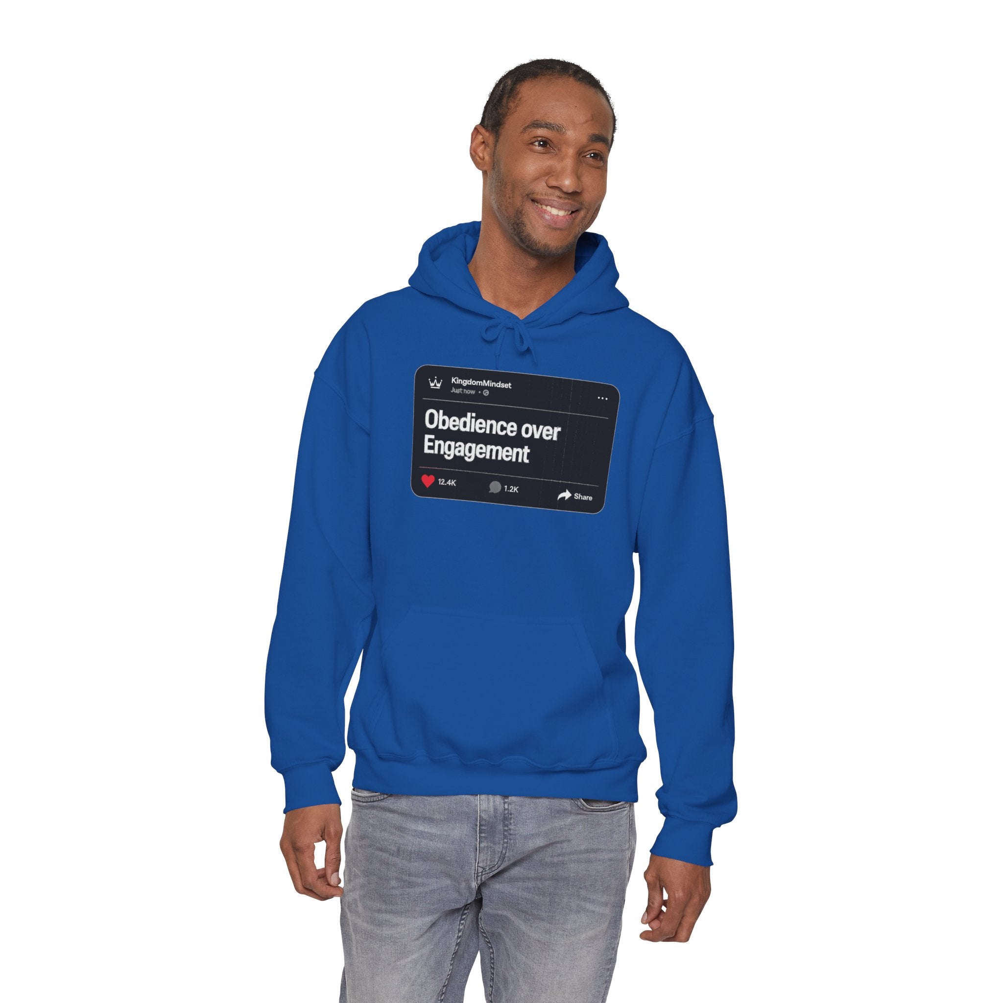 Obedience over Engagement- HOODIE (DARK MODE)