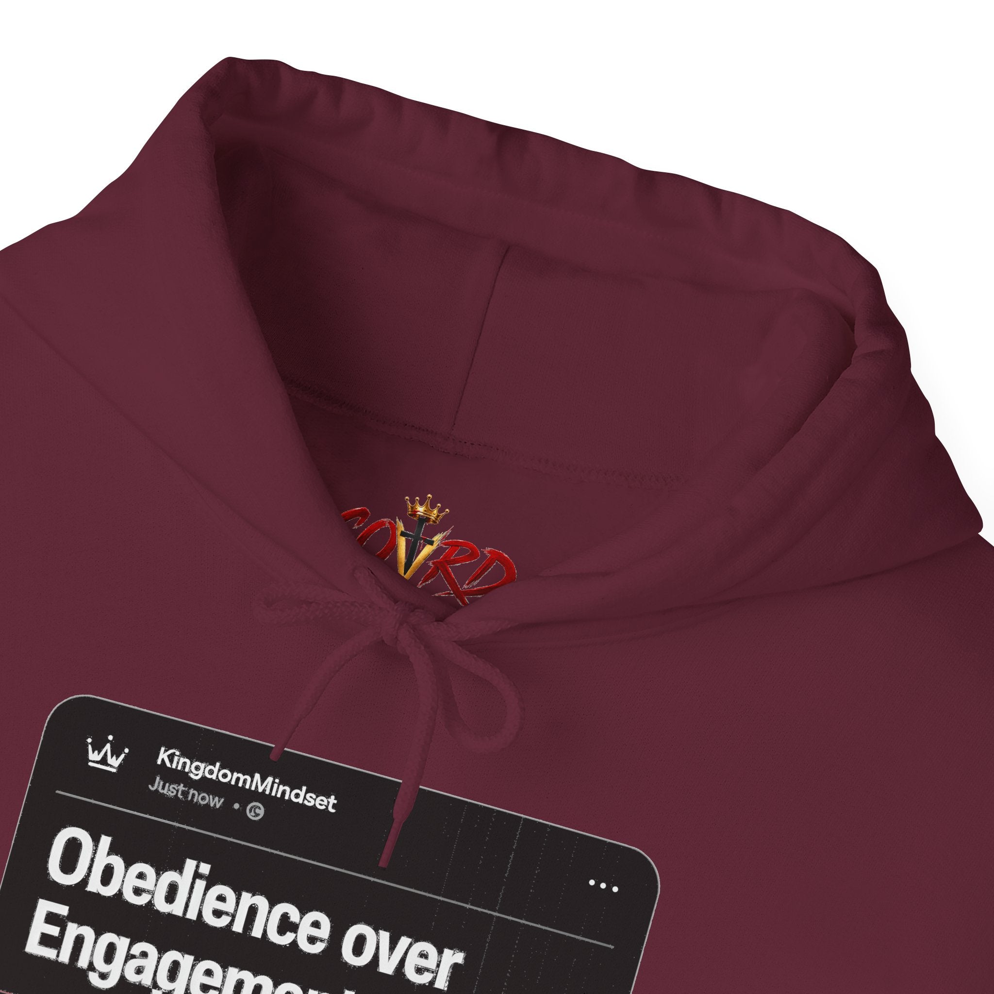 Obedience over Engagement- HOODIE (DARK MODE)