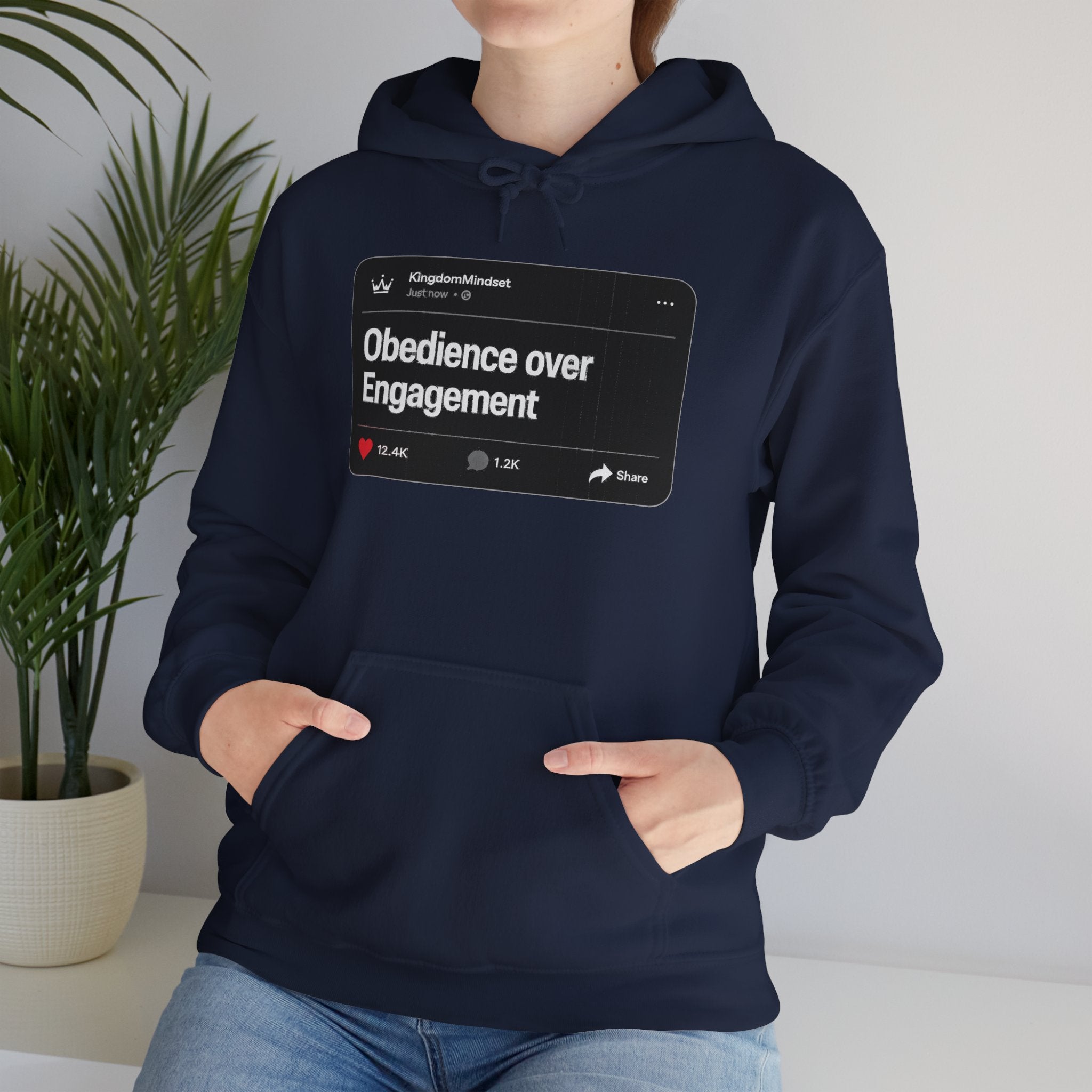 Obedience over Engagement- HOODIE (DARK MODE)